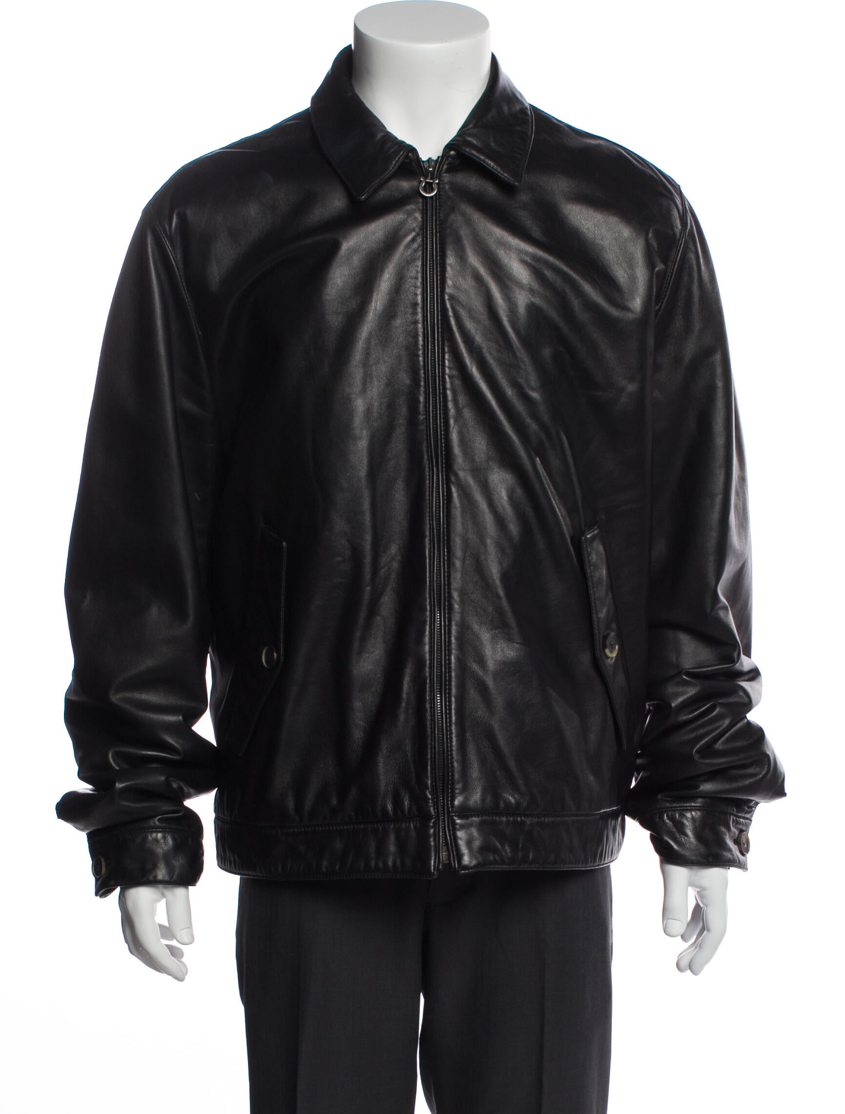 Salvatore Ferragamo Leather Bomber Jacket