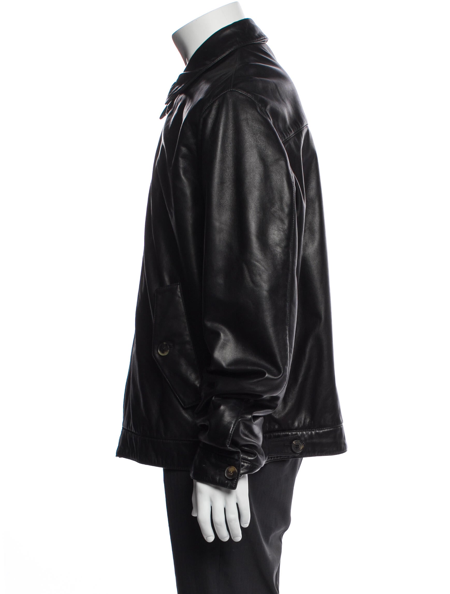 Salvatore Ferragamo Leather Bomber Jacket