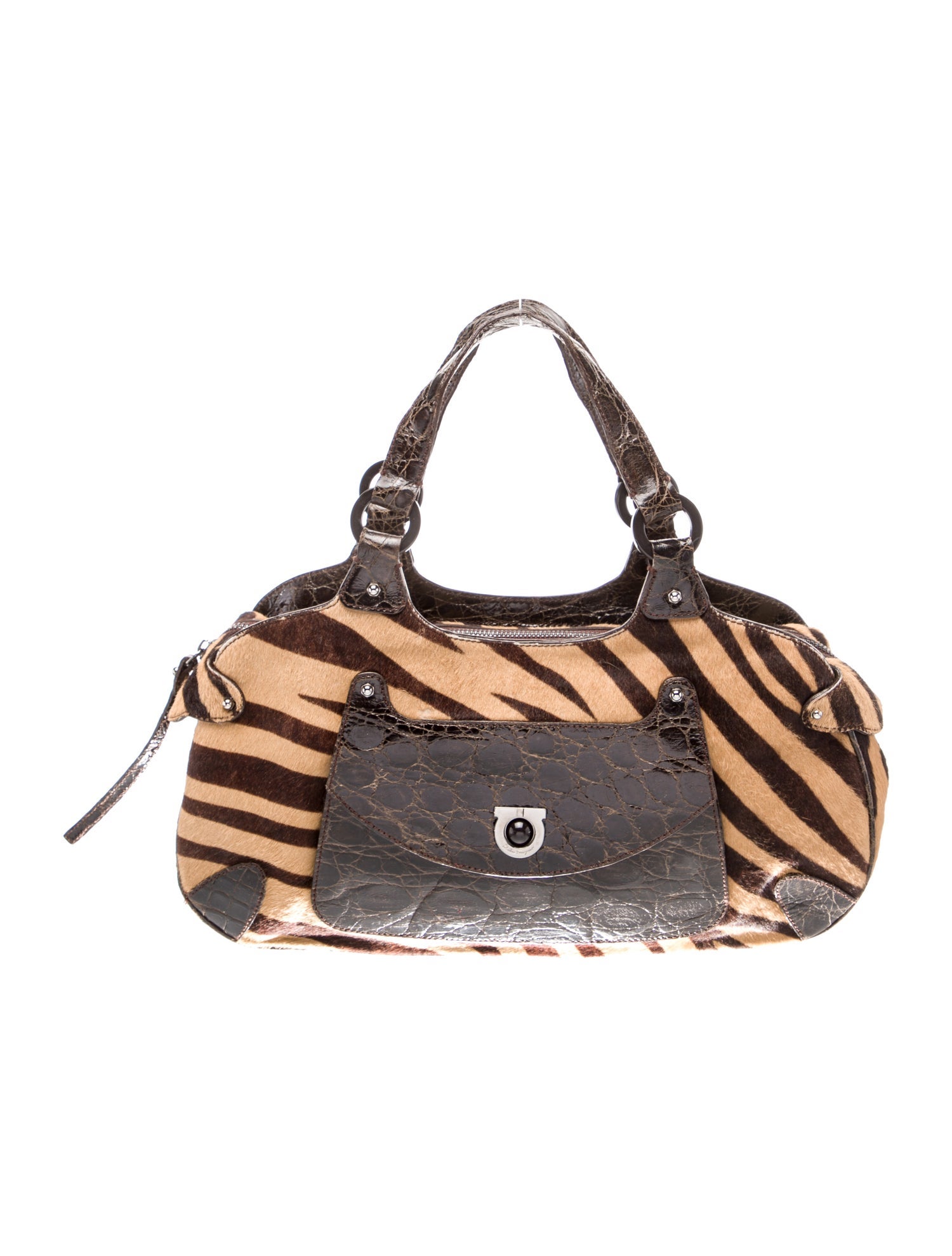 Salvatore Ferragamo Ponyhair Top Handle Bag