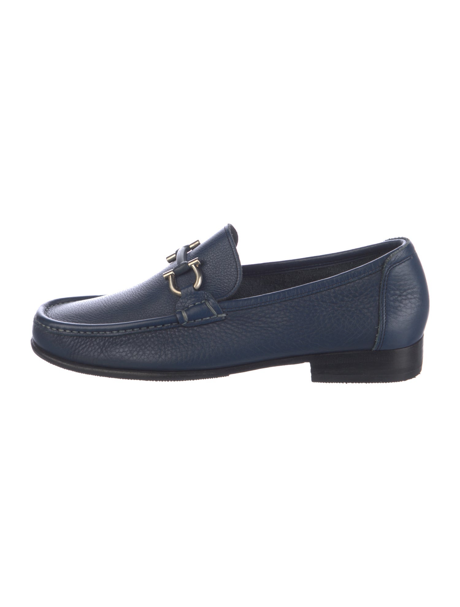 Salvatore Ferragamo Gancini Logo Leather Dress Loafers