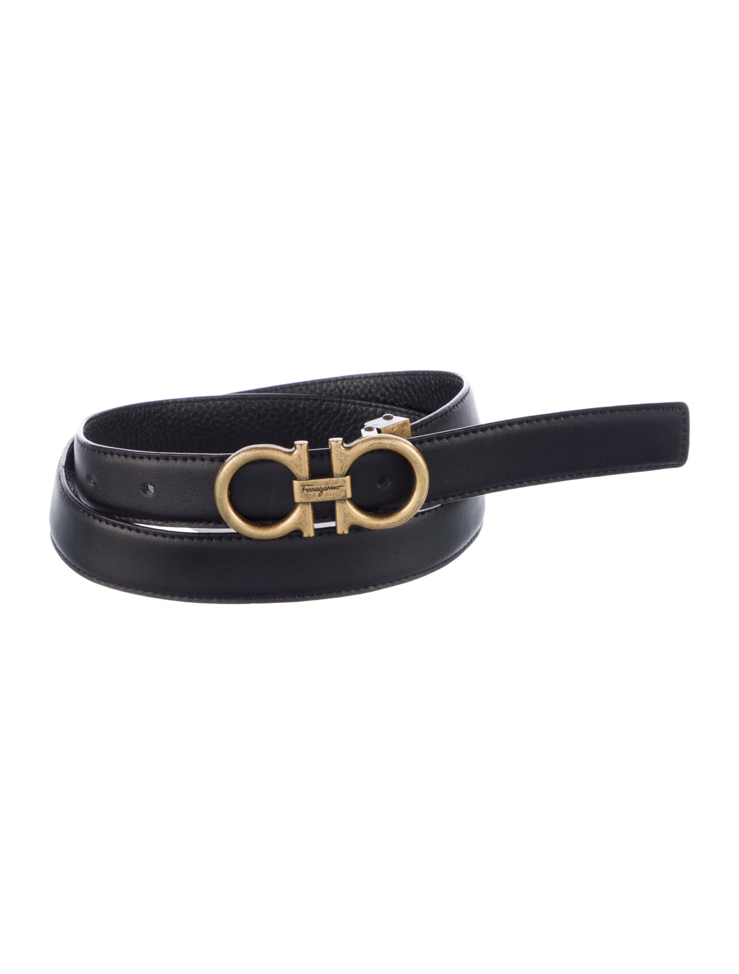 Salvatore Ferragamo Skinny Leather Waist Belt