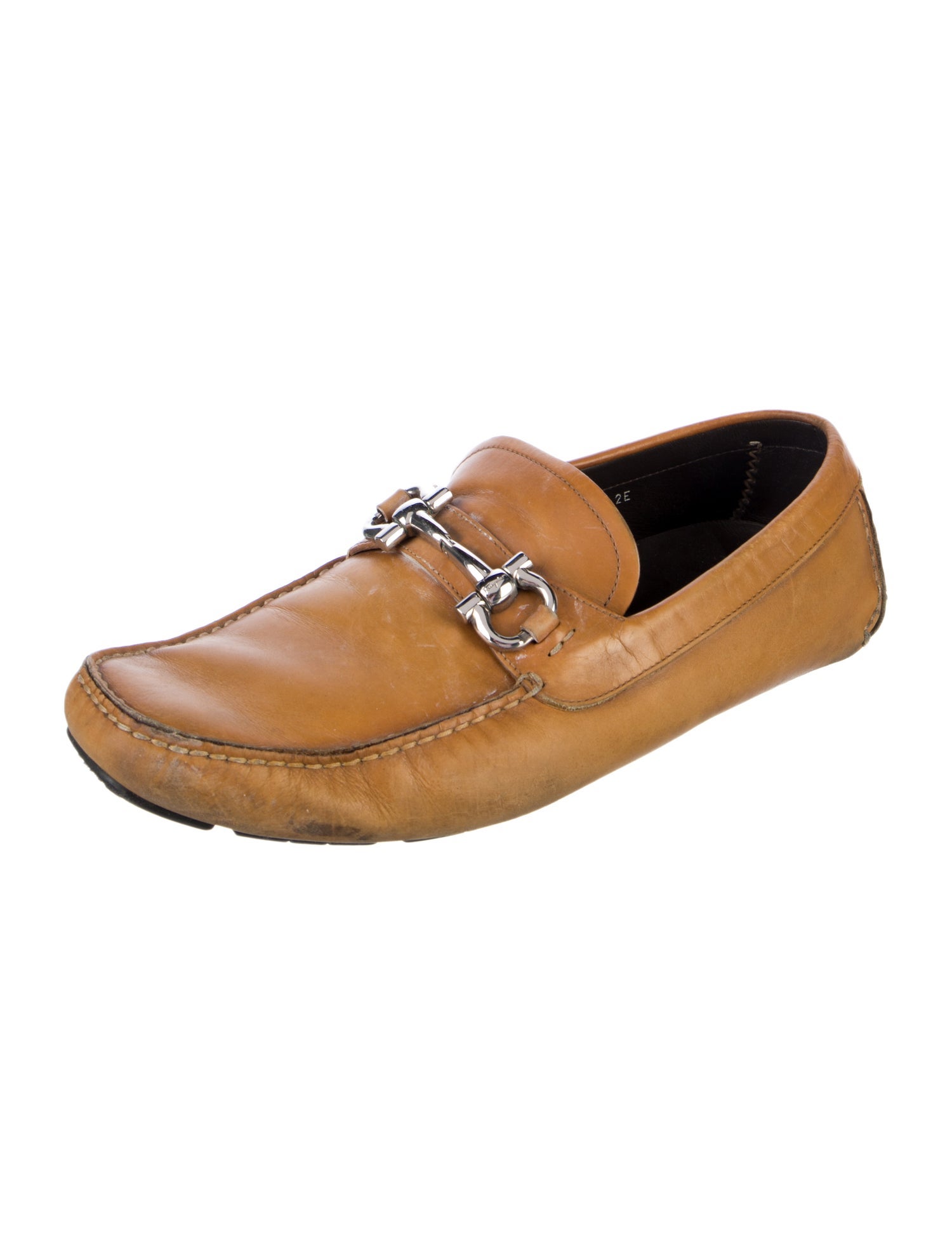 Salvatore Ferragamo Gancini Logo Leather Drivers