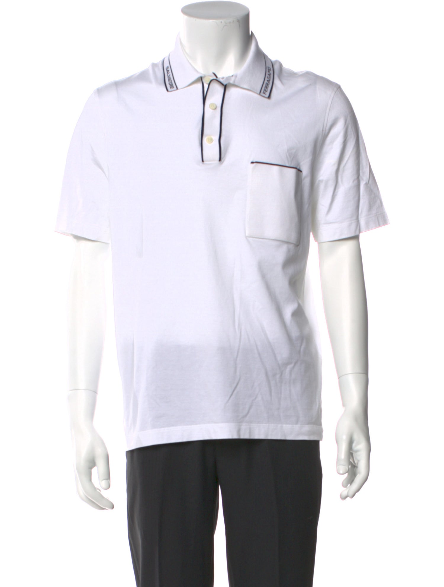 Salvatore Ferragamo Crew Neck Short Sleeve Polo Shirt