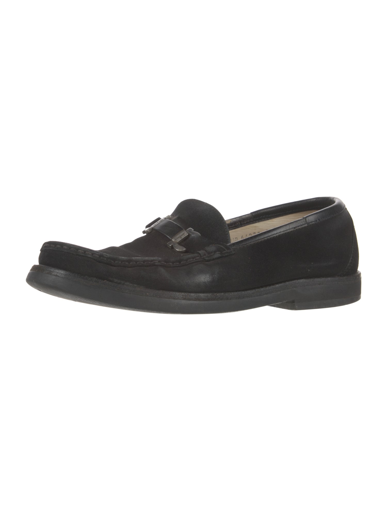 Salvatore Ferragamo Horsebit Accent Suede Loafers
