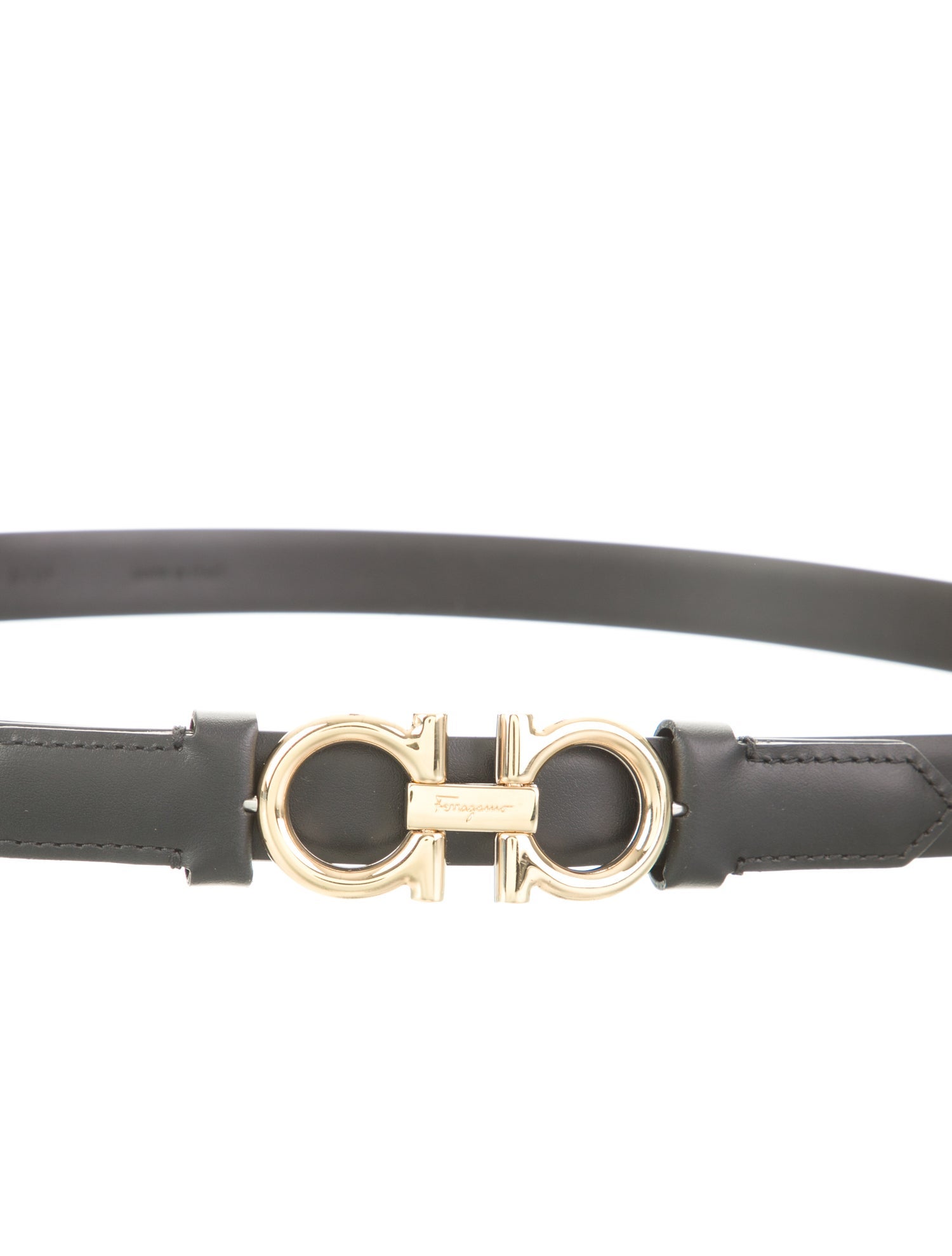 Salvatore Ferragamo Skinny Leather Waist Belt