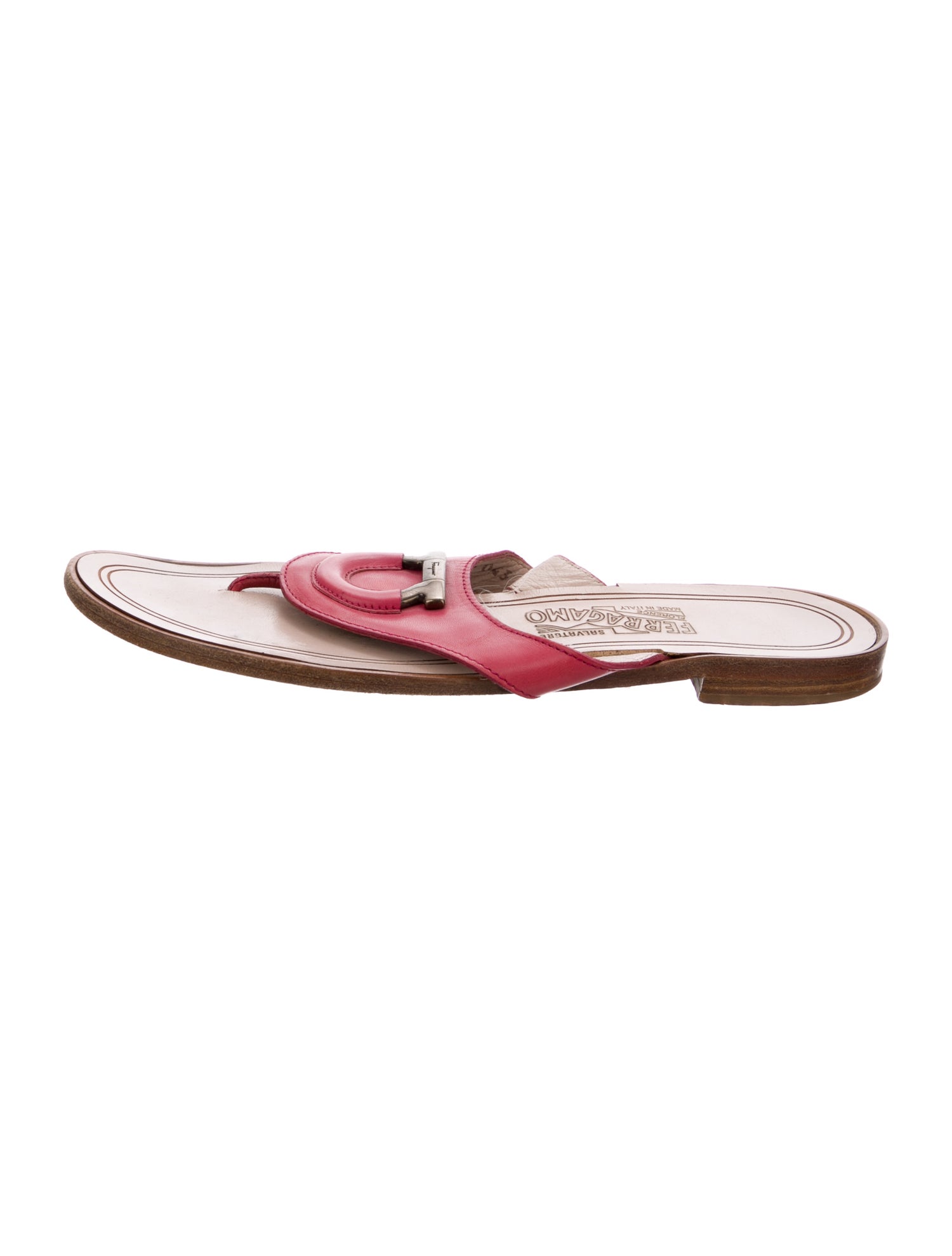 Salvatore Ferragamo Leather Flip Flops