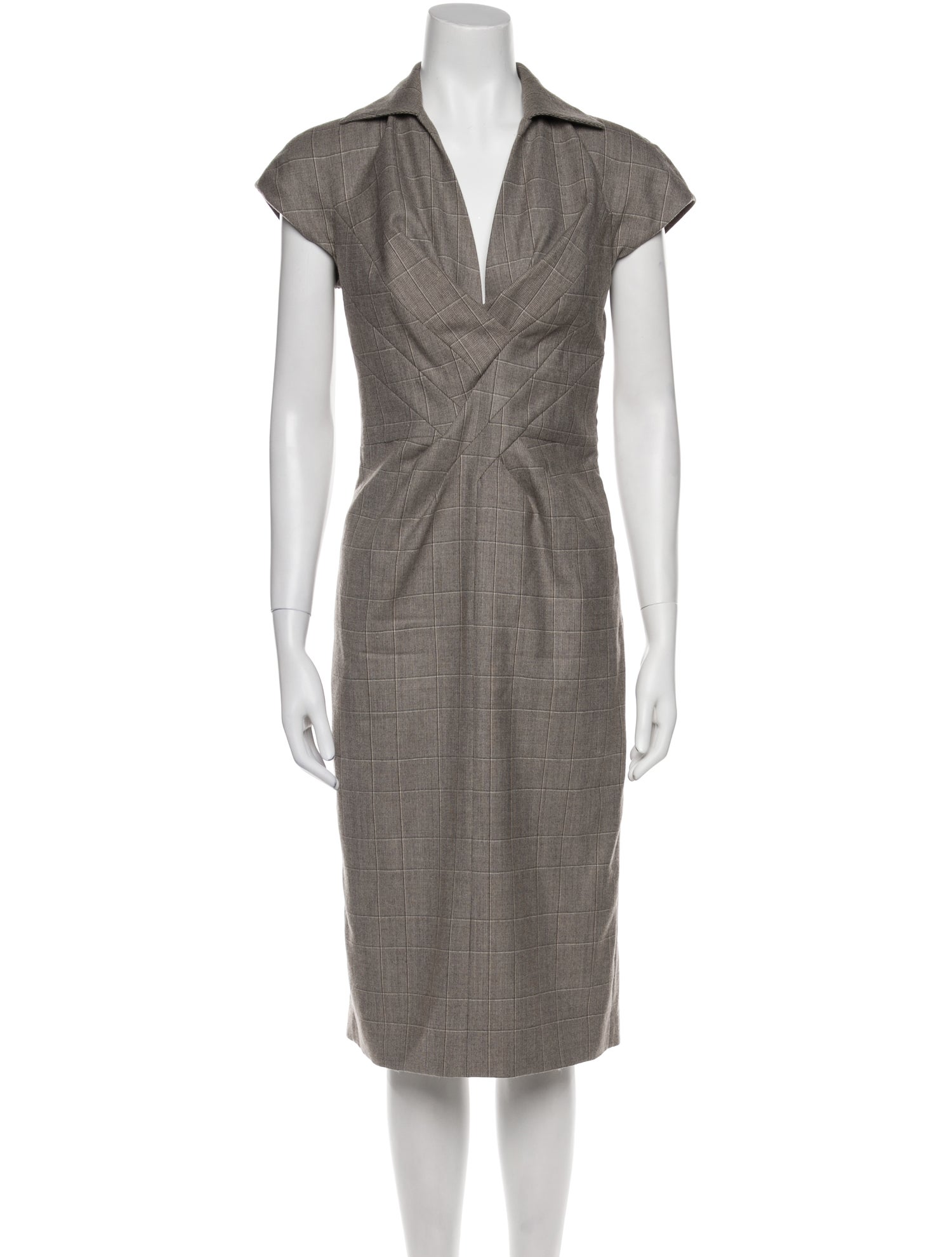 Salvatore Ferragamo Wool Midi Length Dress