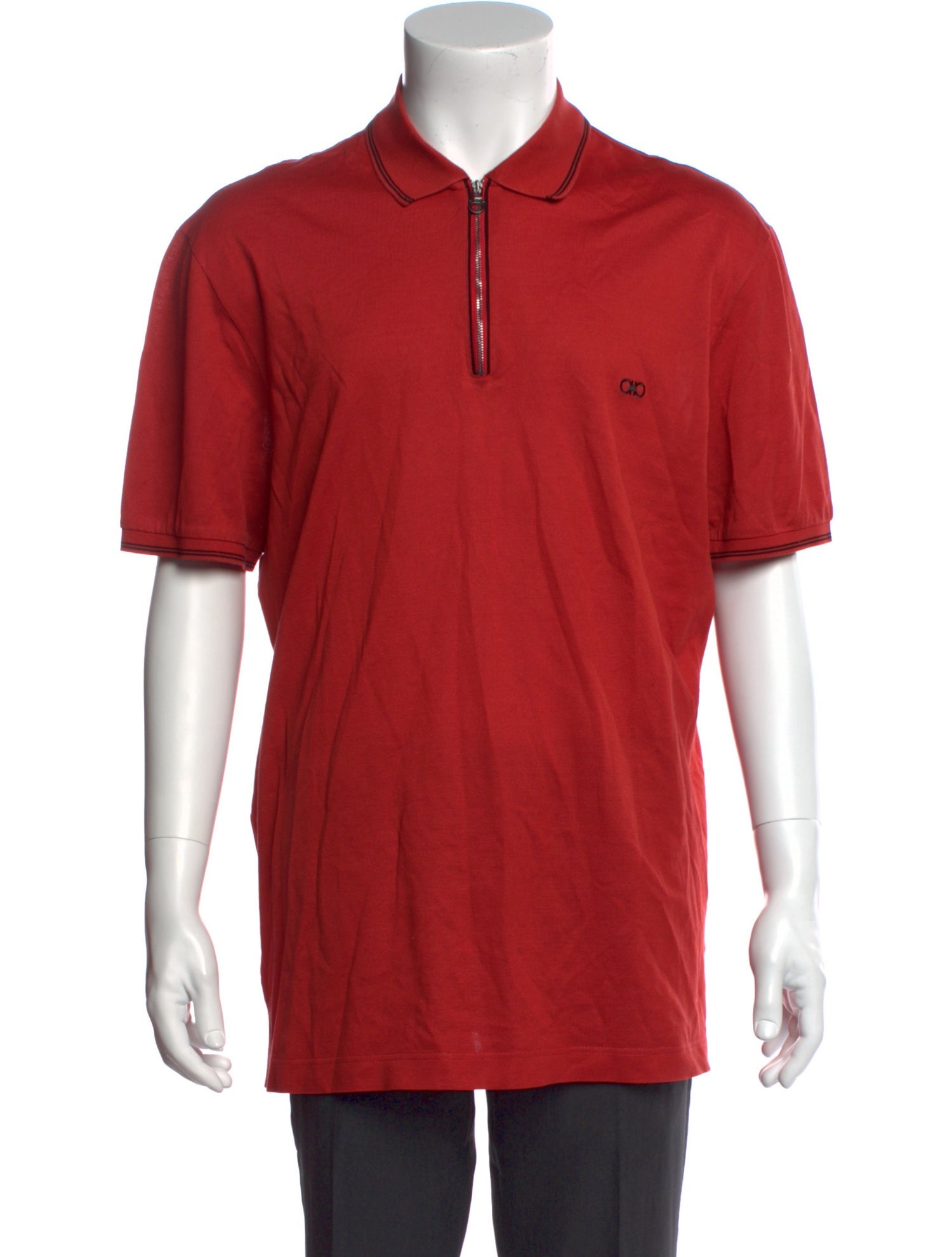 Salvatore Ferragamo Crew Neck Short Sleeve Polo Shirt