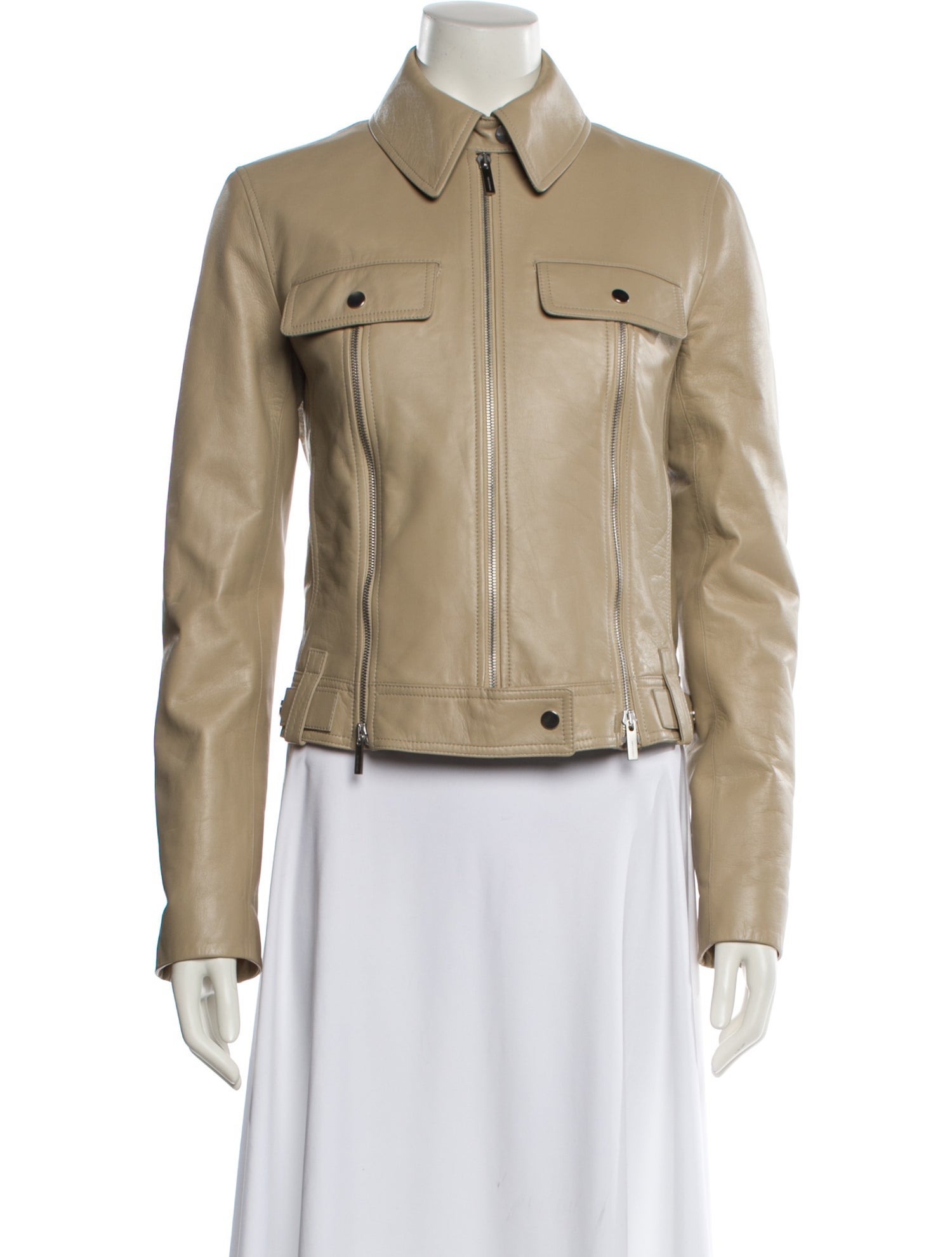 Salvatore Ferragamo Lamb Leather Biker Jacket