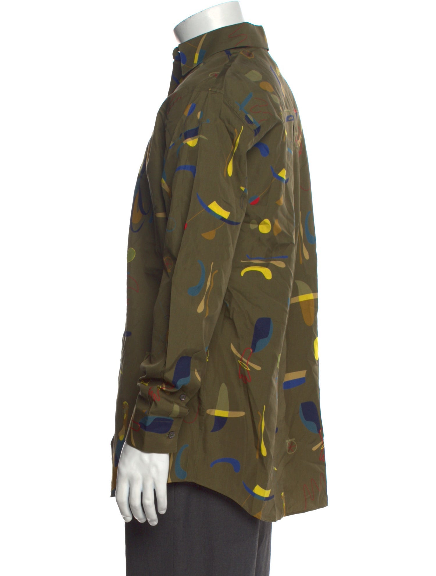 Salvatore Ferragamo Printed Long Sleeve Dress Shirt