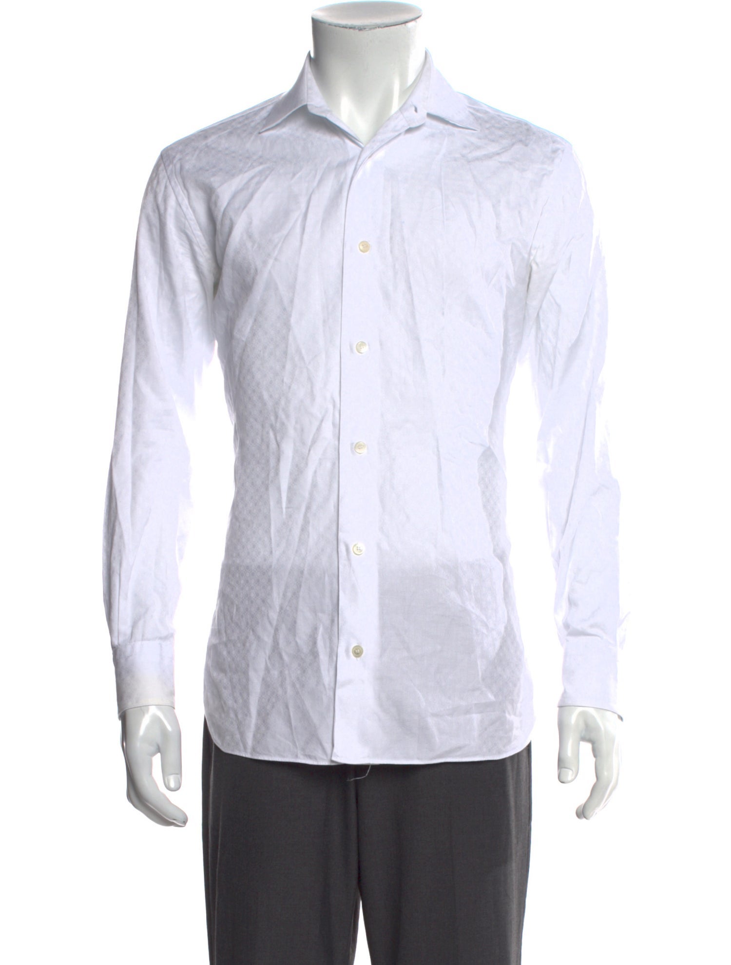 Salvatore Ferragamo Striped Long Sleeve Dress Shirt