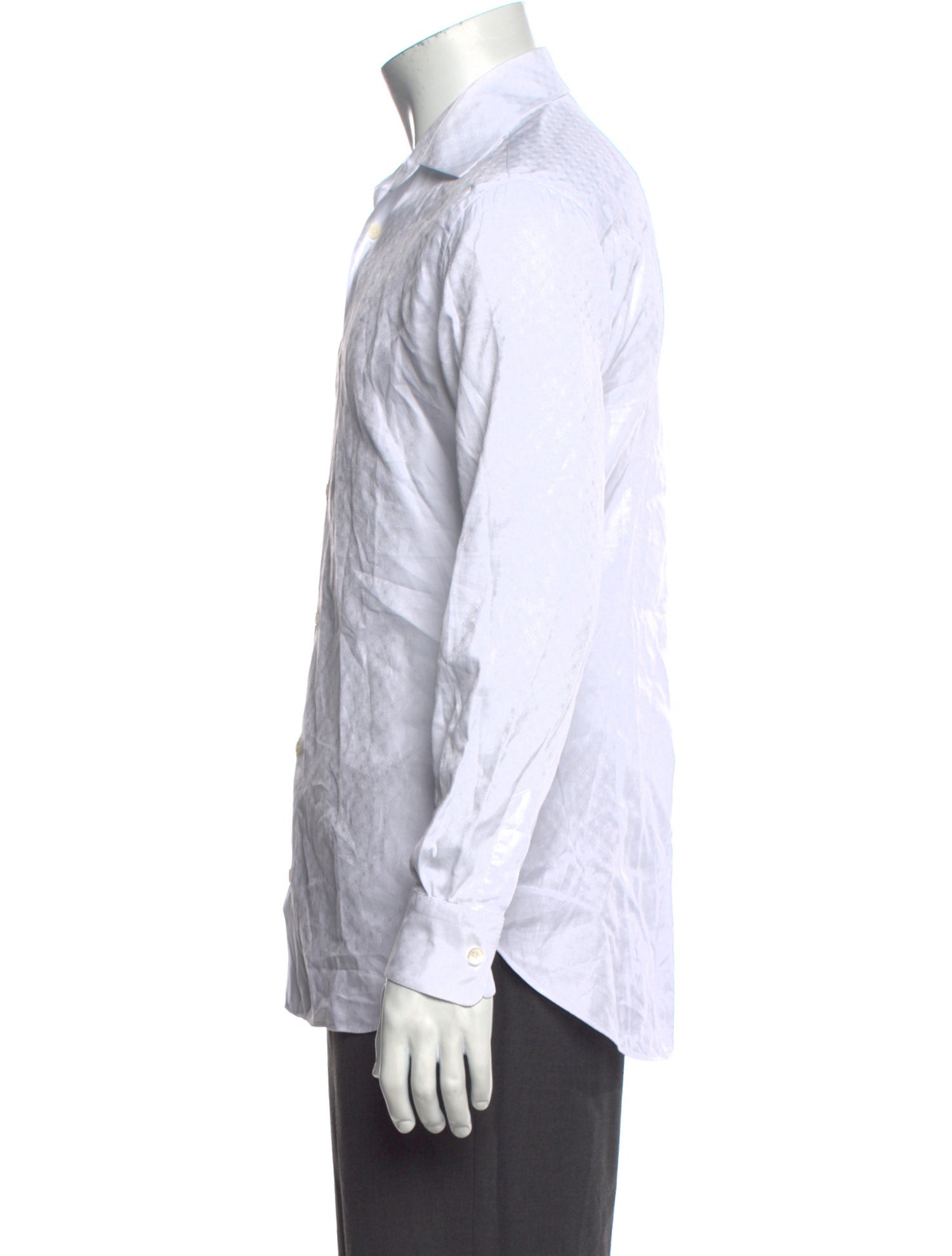 Salvatore Ferragamo Striped Long Sleeve Dress Shirt