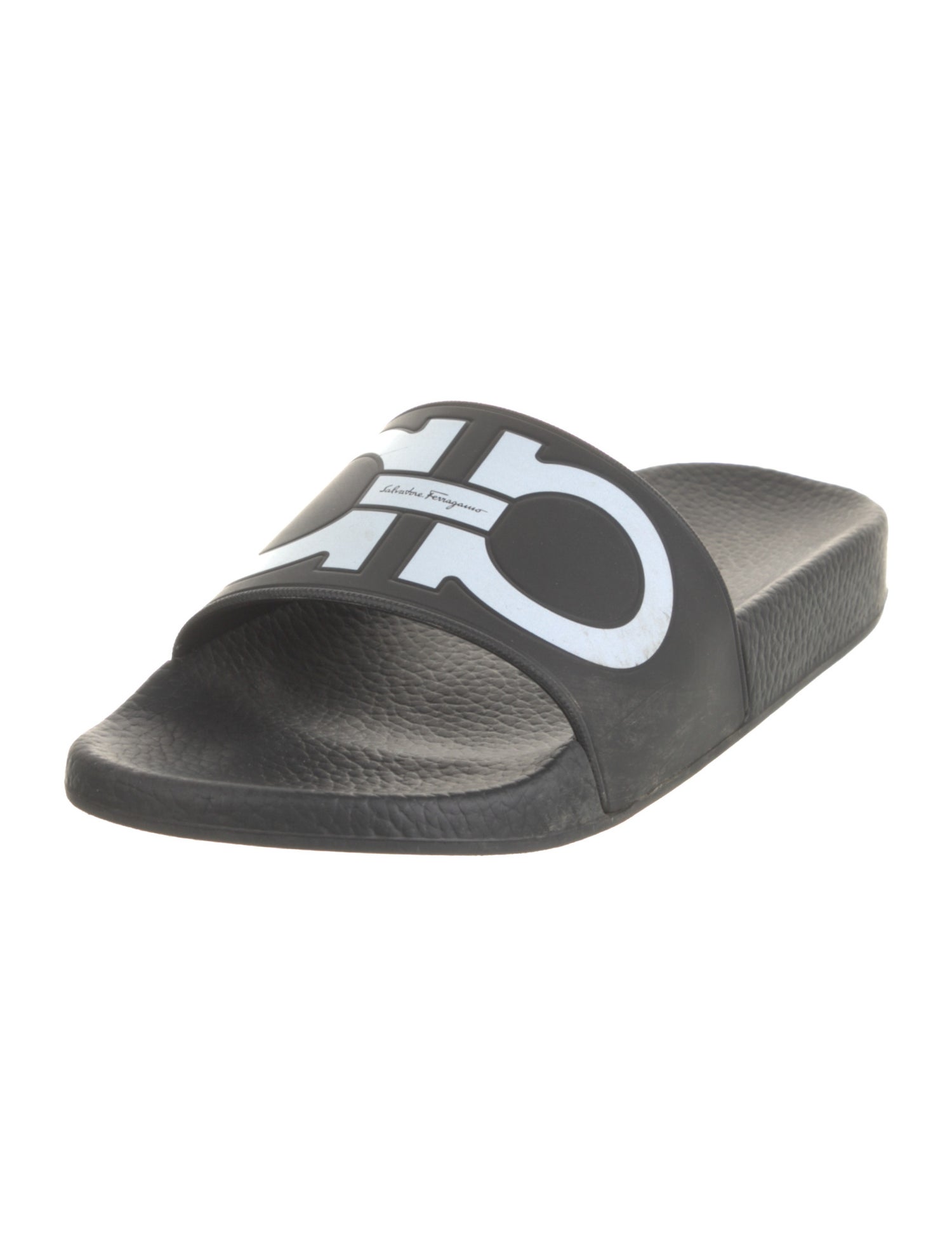 Salvatore Ferragamo Rubber Graphic Print Slides