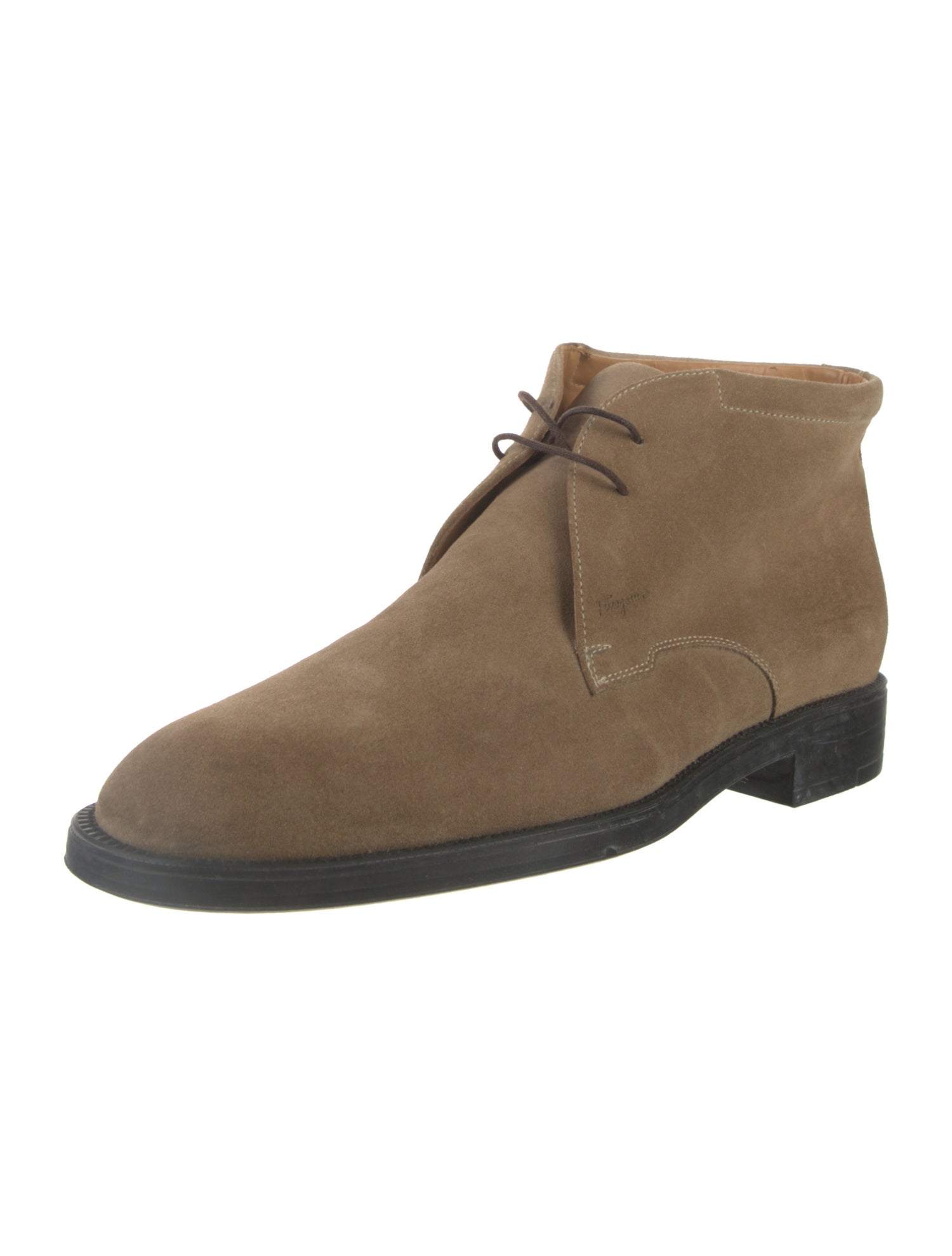 Salvatore Ferragamo Suede Lace-Up Boots