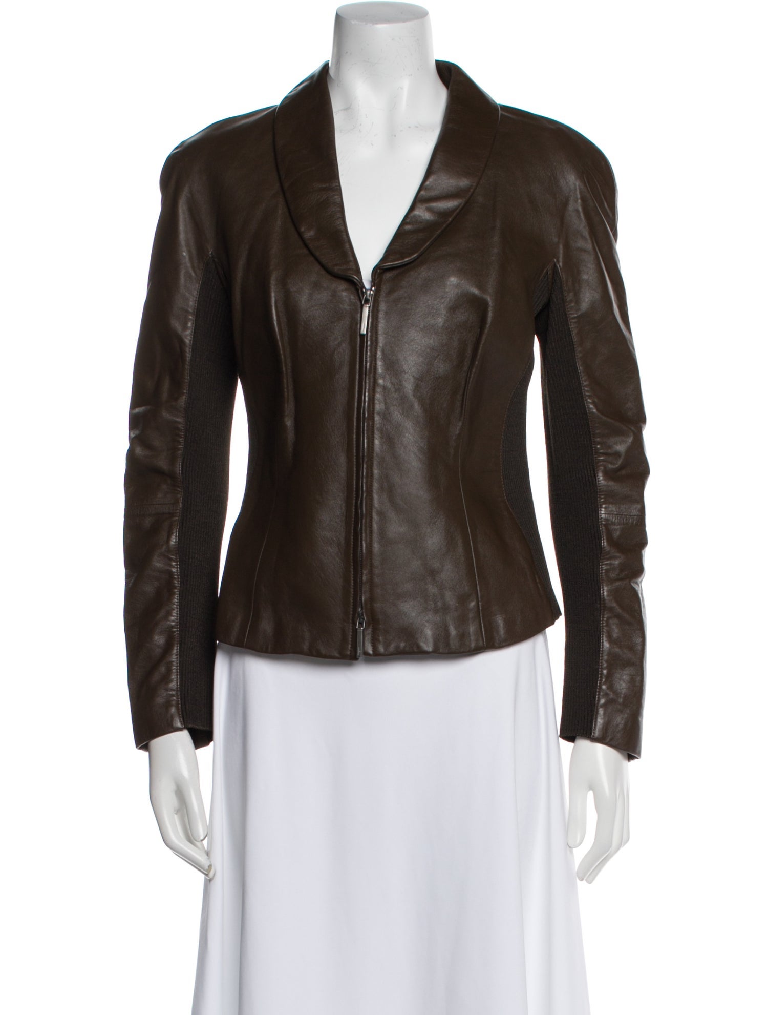 Salvatore Ferragamo Leather Biker Jacket