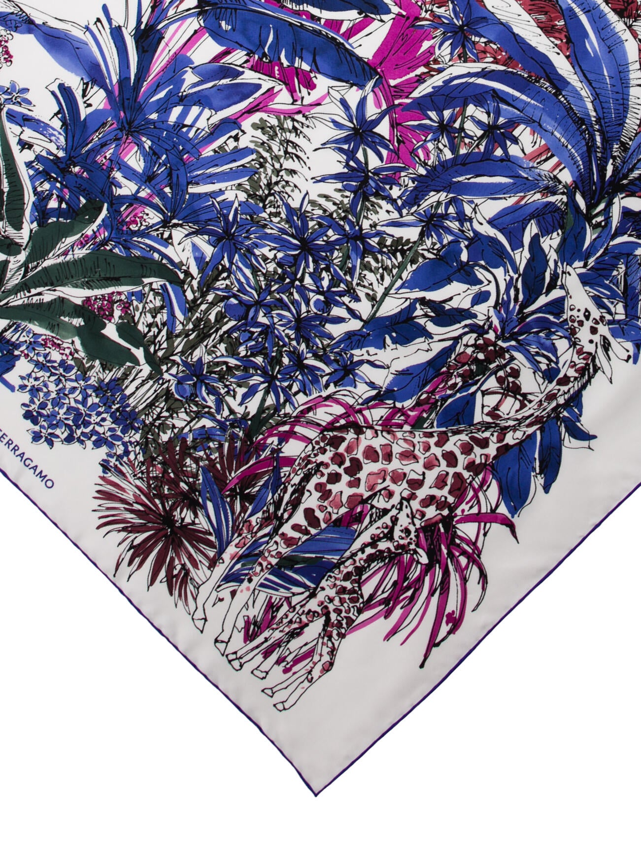 Salvatore Ferragamo Silk Printed Scarf w/ Tags