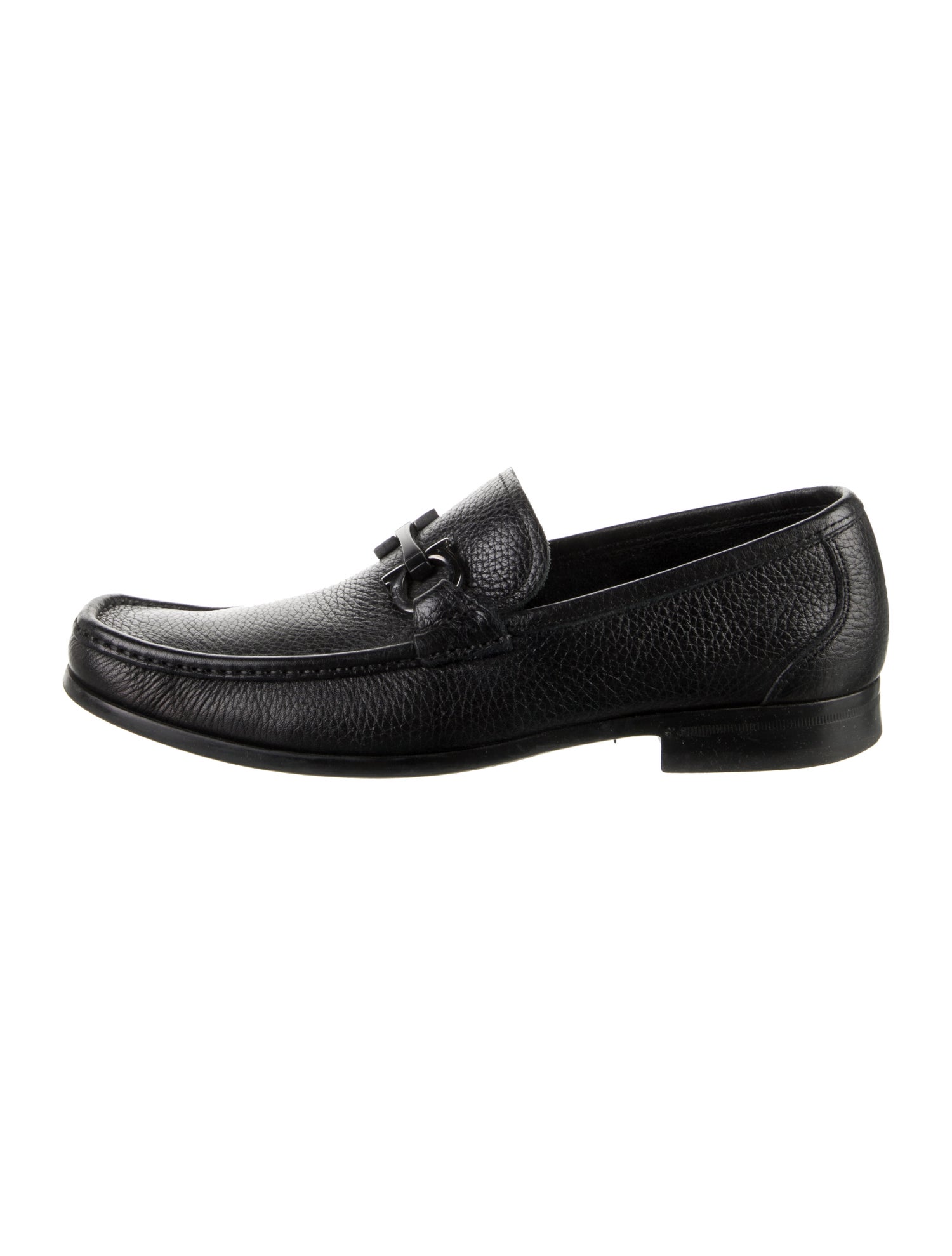 Salvatore Ferragamo Gancini Logo Leather Dress Loafers