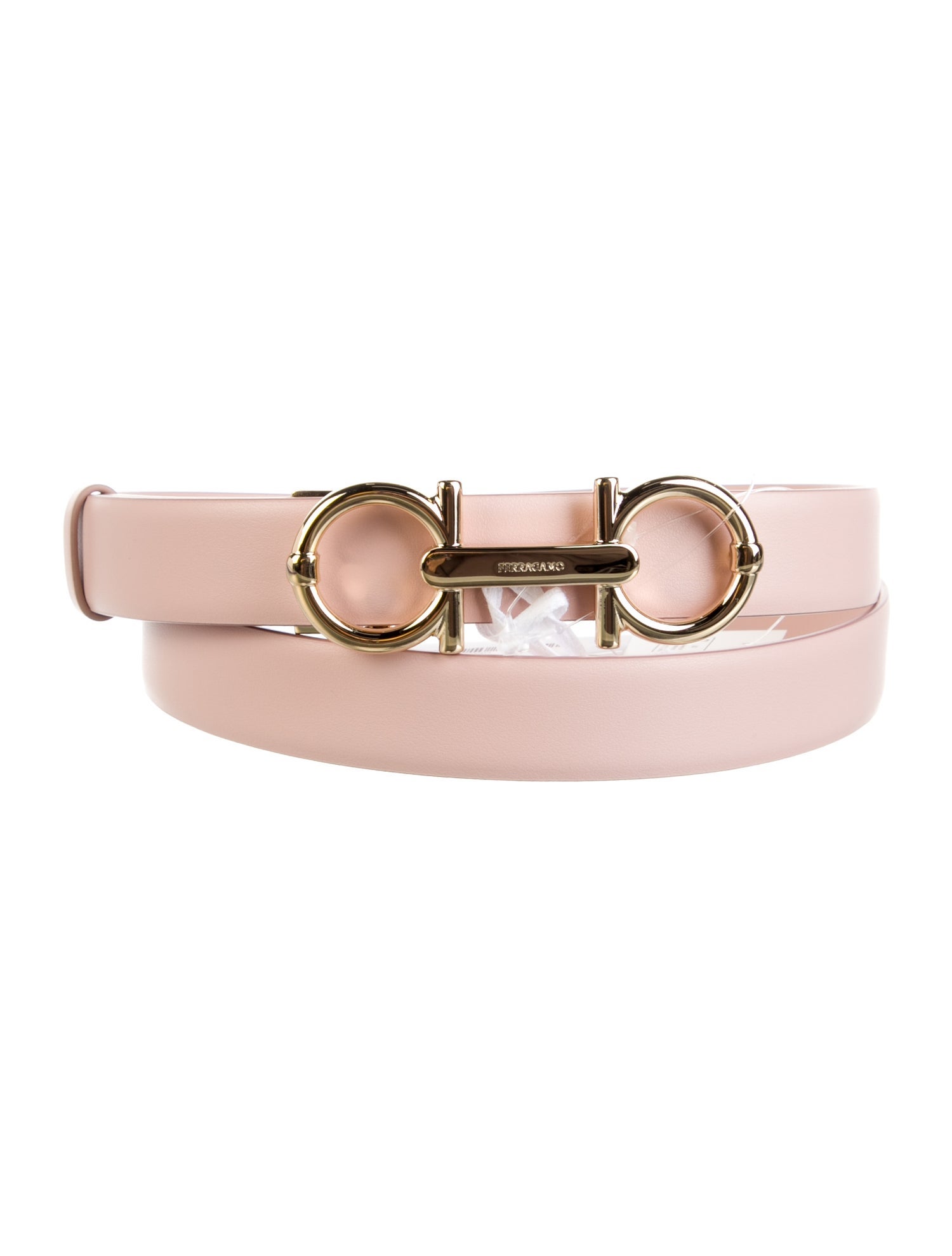 Salvatore Ferragamo Skinny Leather Belt w/ Tags