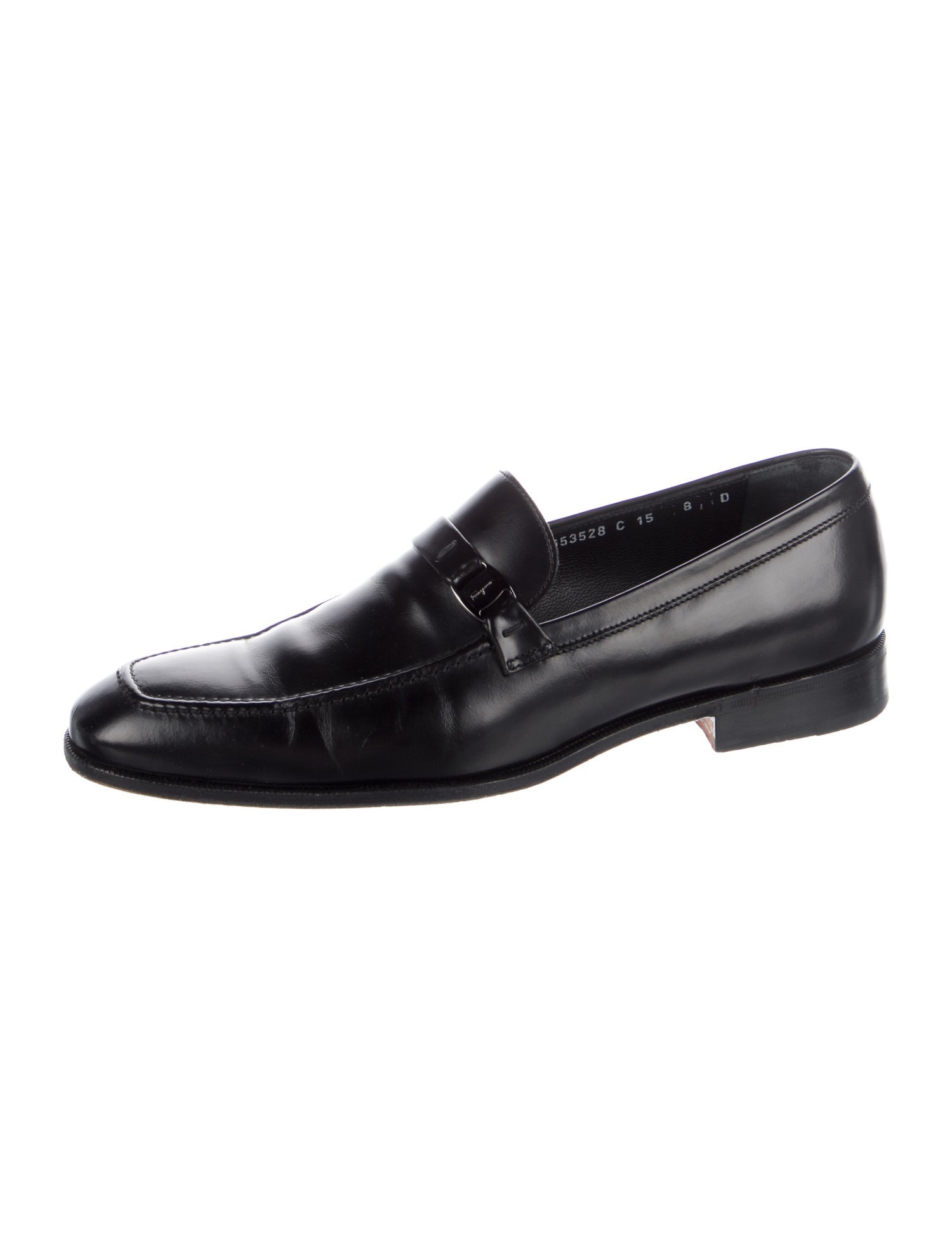 Salvatore Ferragamo Gancini Logo Leather Dress Loafers