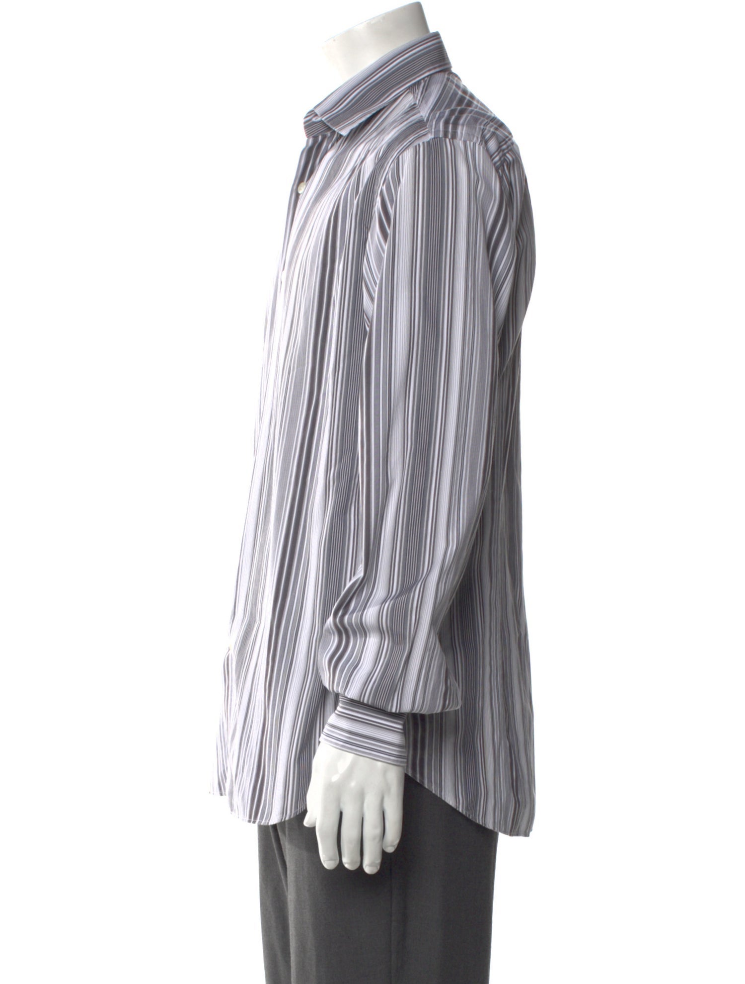 Salvatore Ferragamo Striped Long Sleeve Shirt