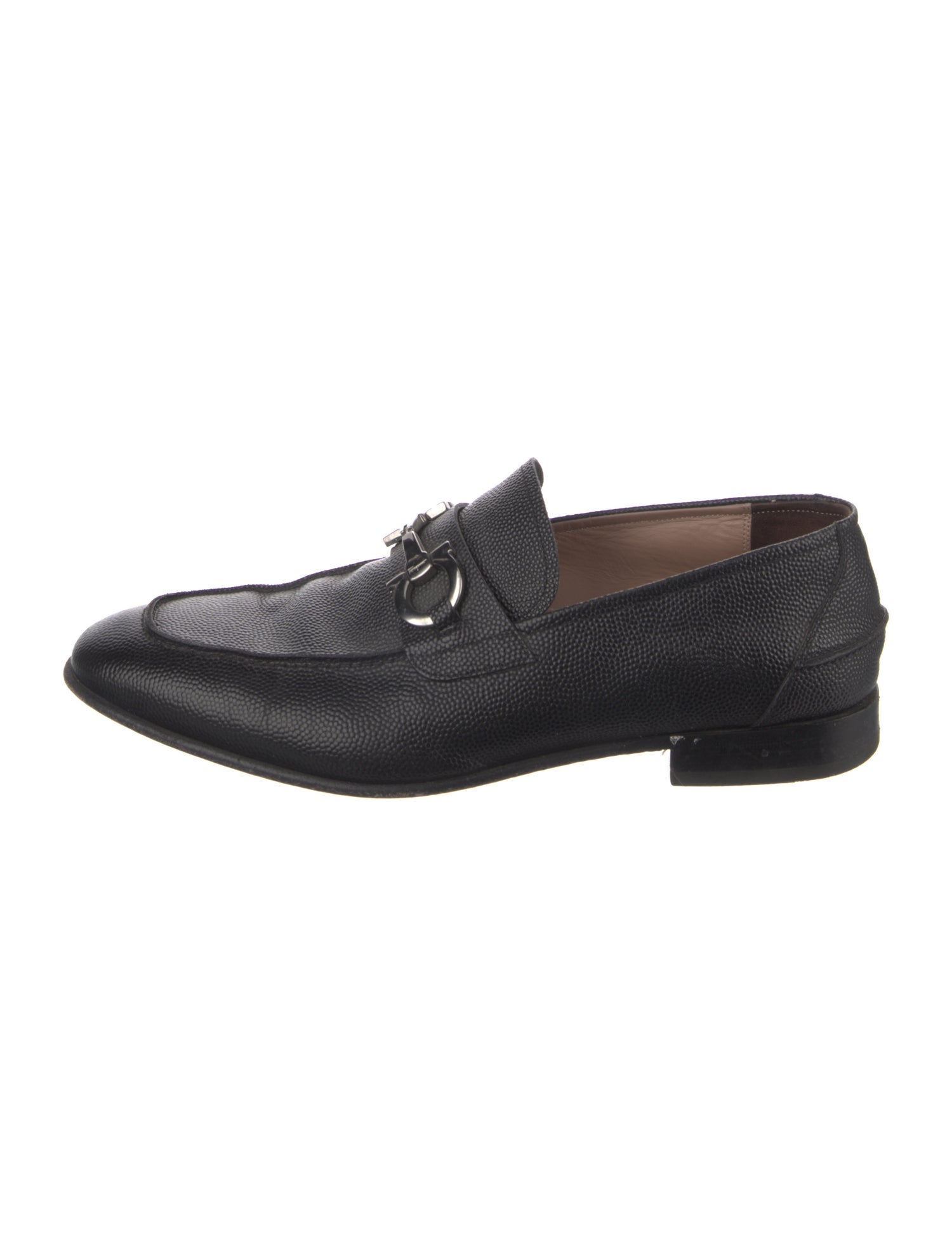 Salvatore Ferragamo Embossed Leather Dress Loafers