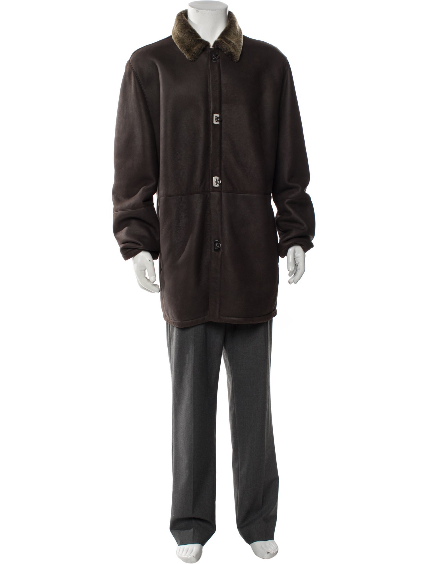 Salvatore Ferragamo Leather Parka