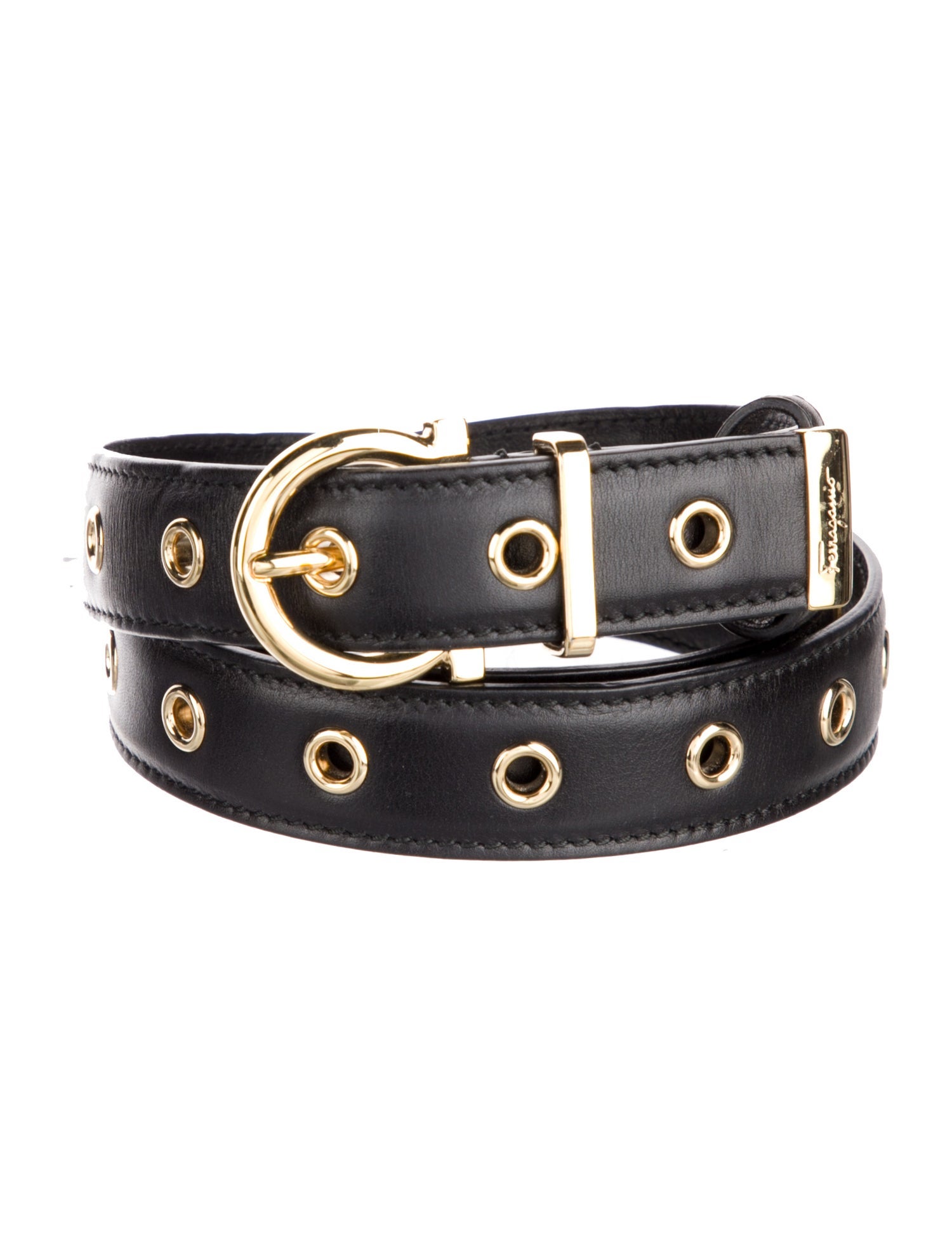 Salvatore Ferragamo Skinny Leather Belt