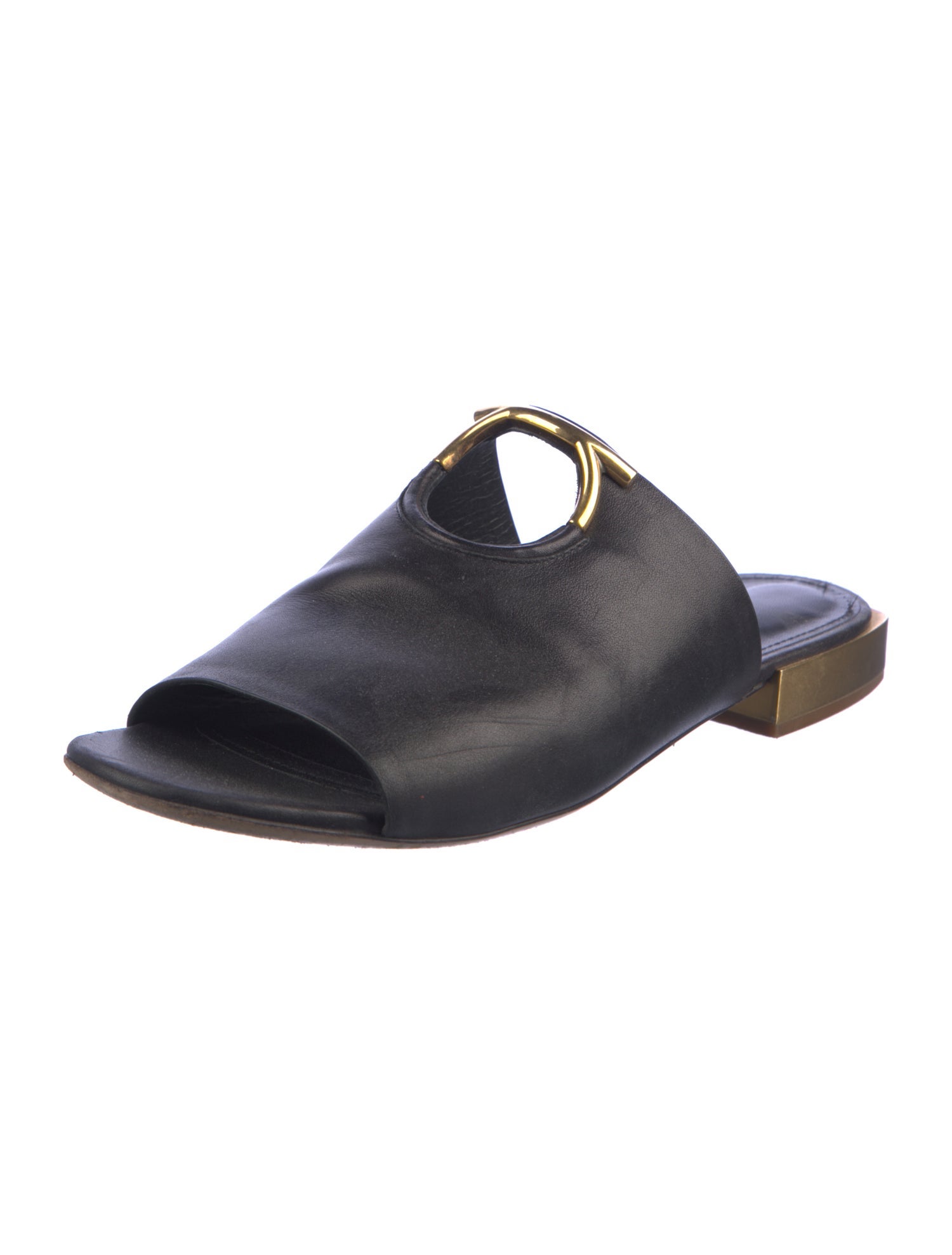Salvatore Ferragamo Leather Slides