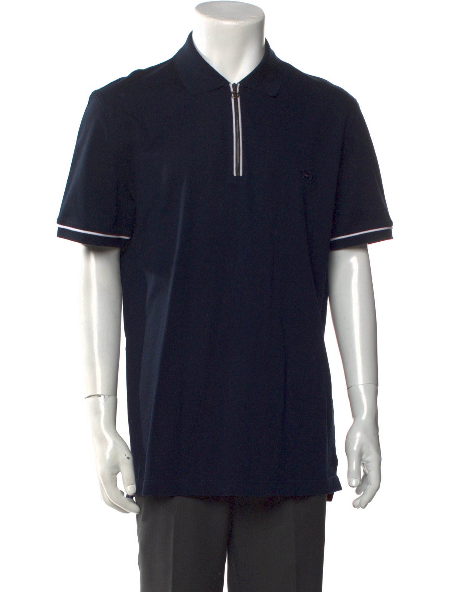 Salvatore Ferragamo Gancio Logo Collar Polo Shirt