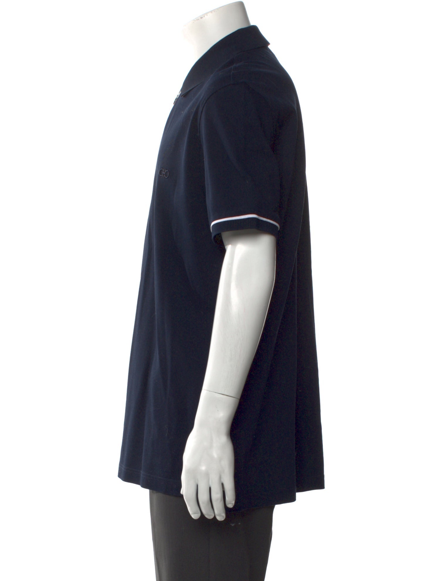 Salvatore Ferragamo Gancio Logo Collar Polo Shirt