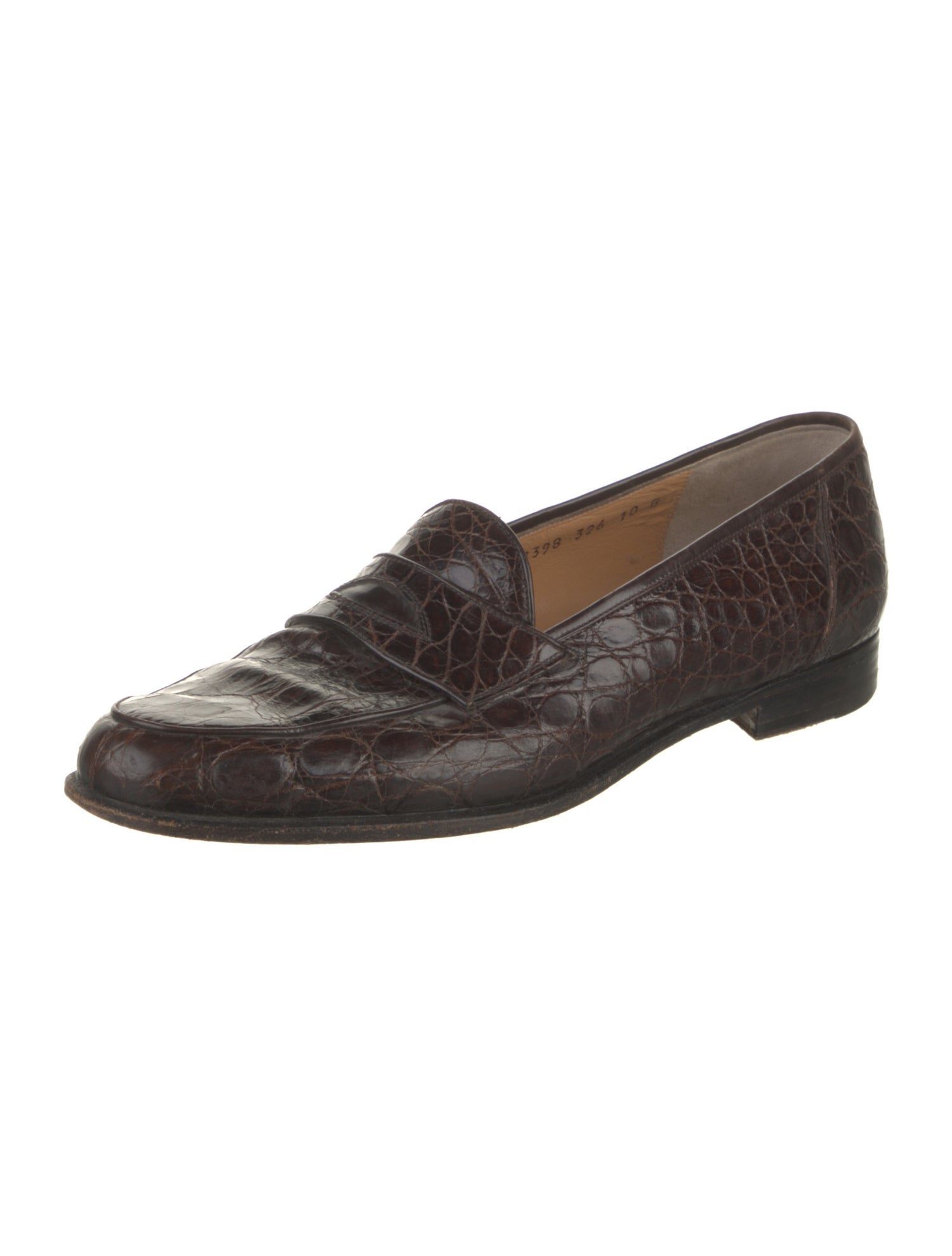 Salvatore Ferragamo Embossed Leather Dress Loafers