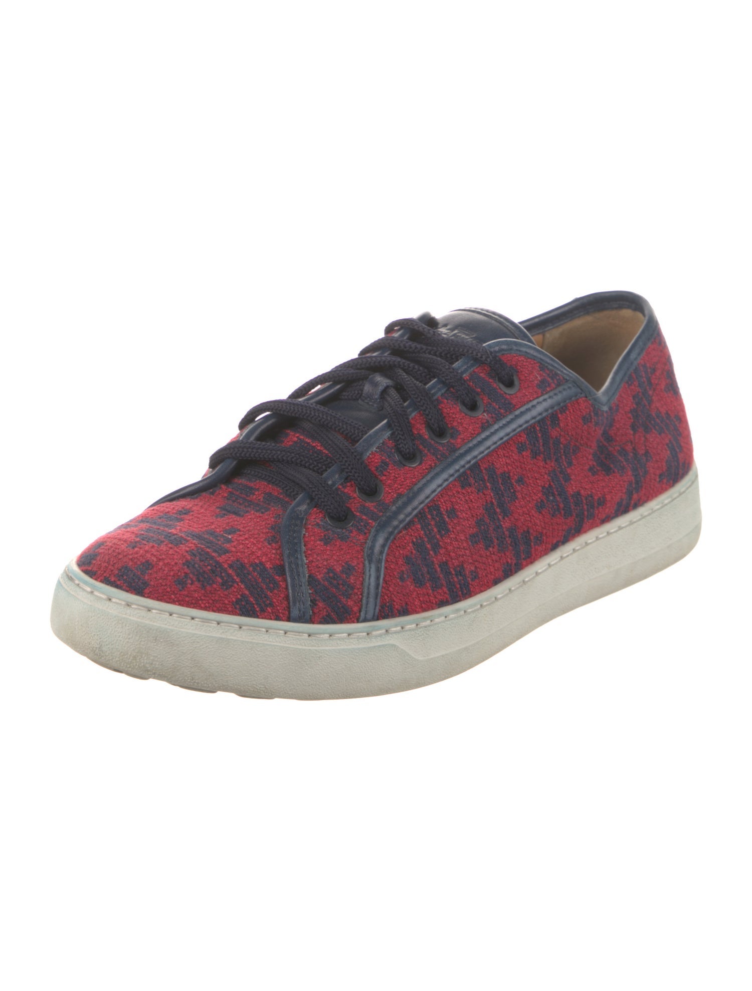 Salvatore Ferragamo Canvas Printed Sneakers