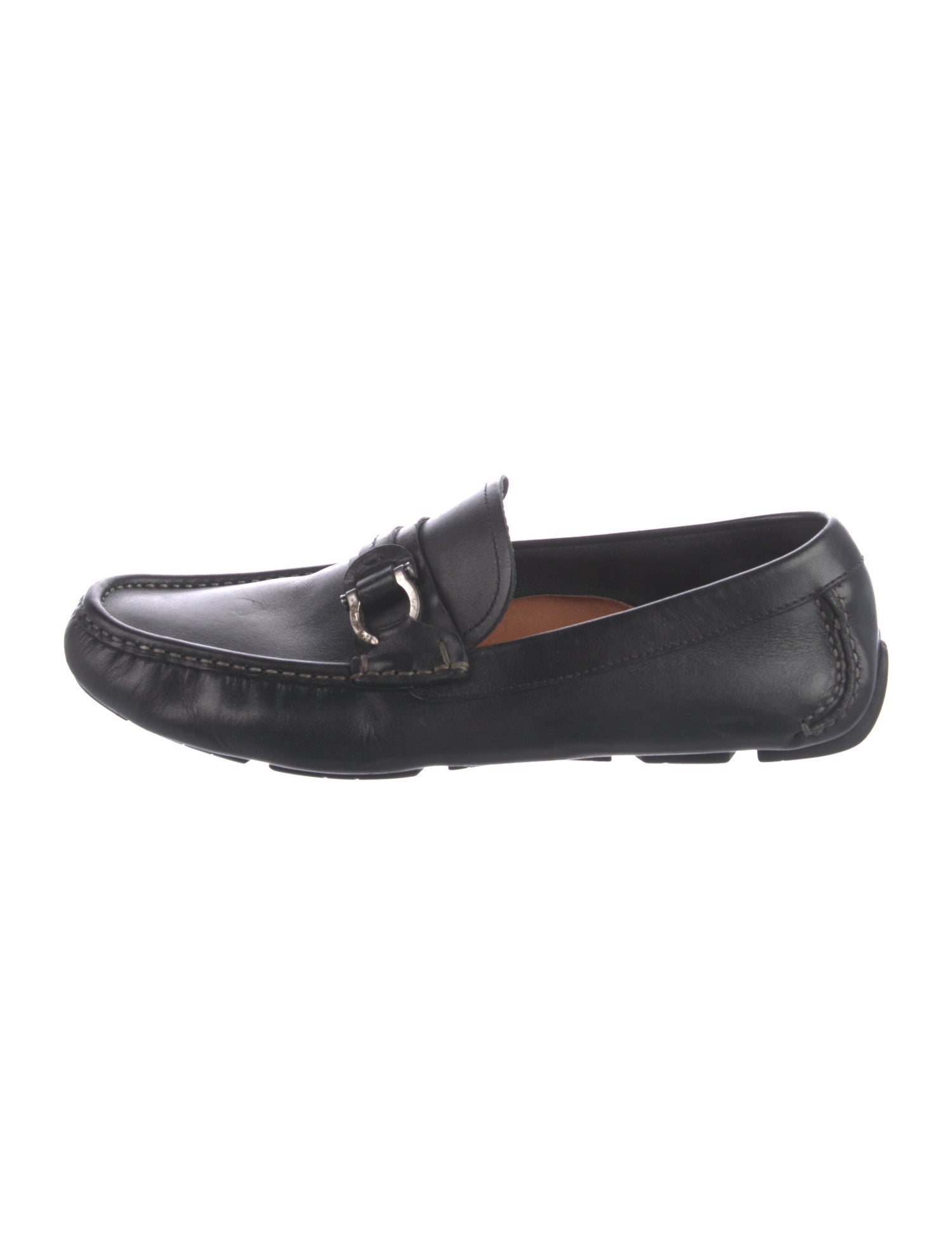 Salvatore Ferragamo Horsebit Accent Leather Moccasins