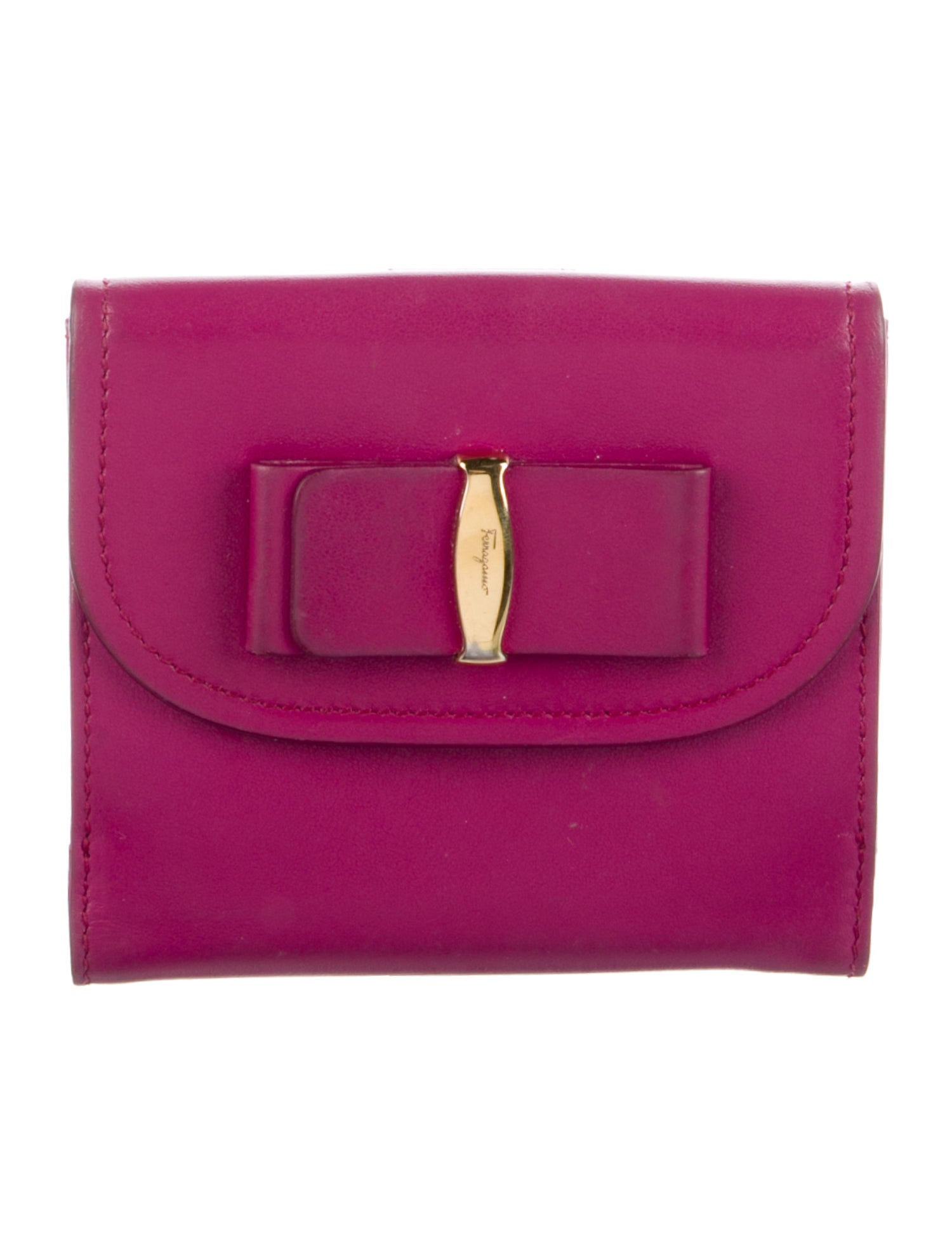Salvatore Ferragamo Vara Bow Accent Leather Wallet