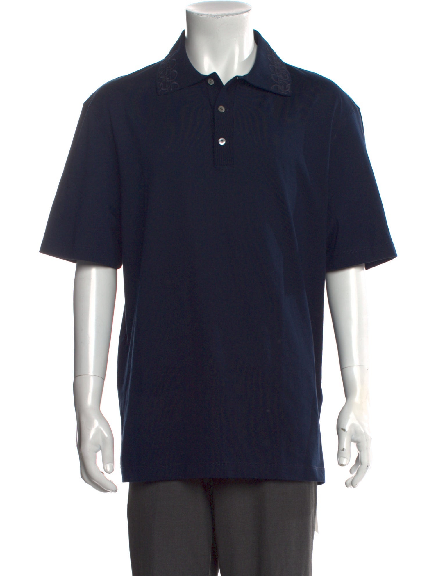 Salvatore Ferragamo Collar Short Sleeve Polo Shirt