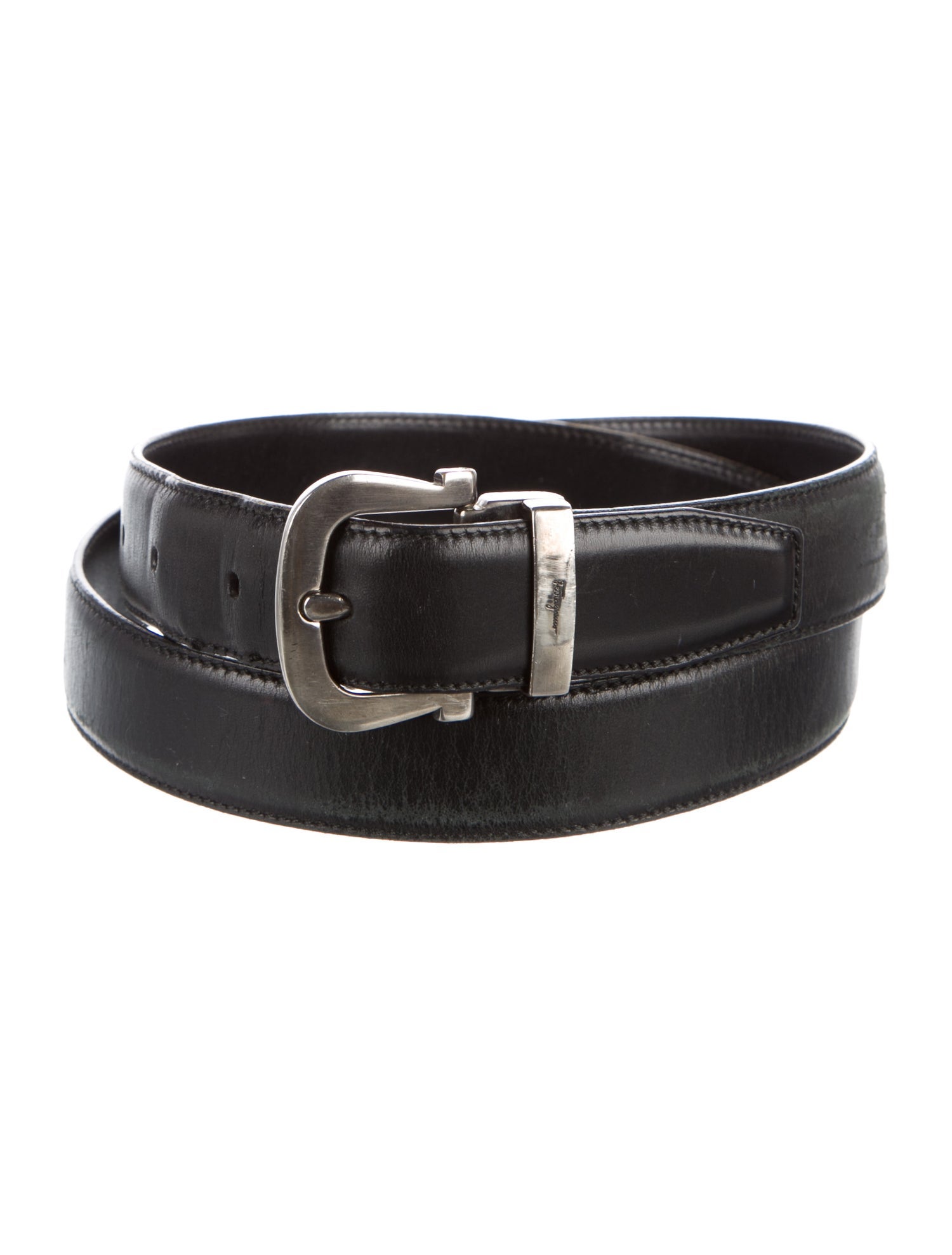 Salvatore Ferragamo Skinny Leather Belt