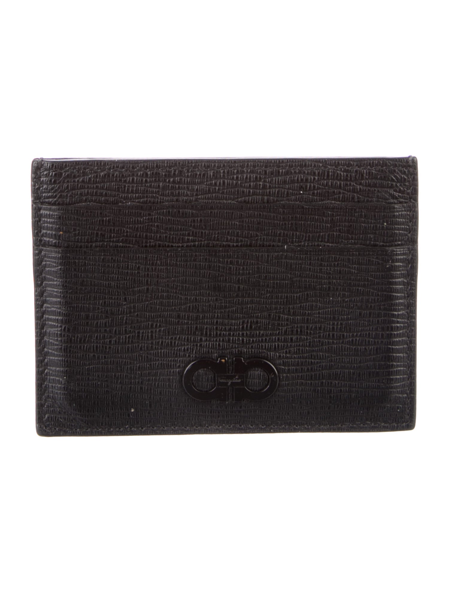 Salvatore Ferragamo Gancini Logo Leather Card Holder