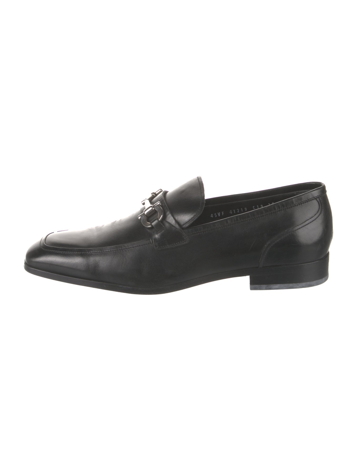 Salvatore Ferragamo Gancio Logo Leather Dress Loafers