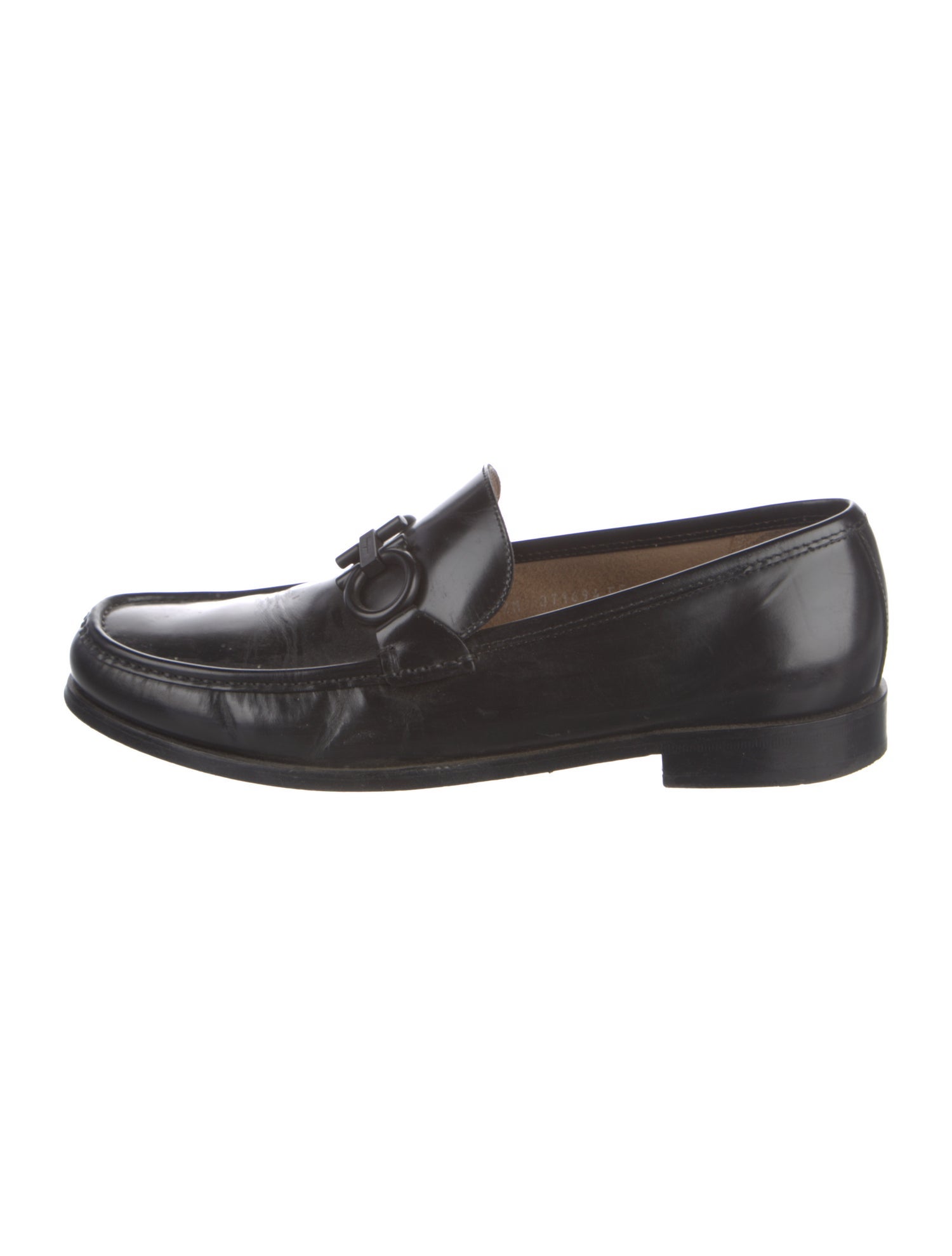 Salvatore Ferragamo Horsebit Accent Leather Dress Loafers