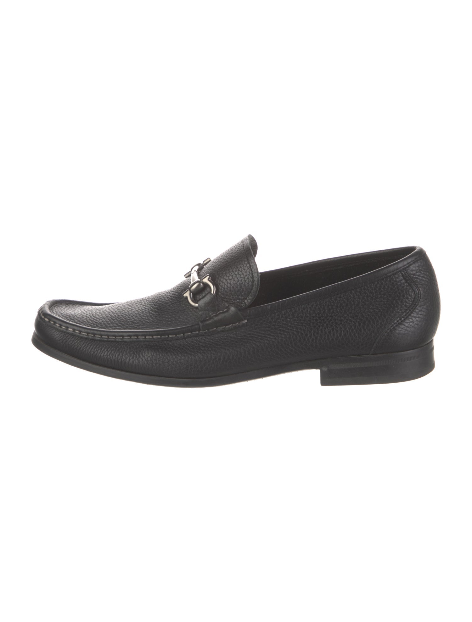 Salvatore Ferragamo Gancini Logo Leather Dress Loafers