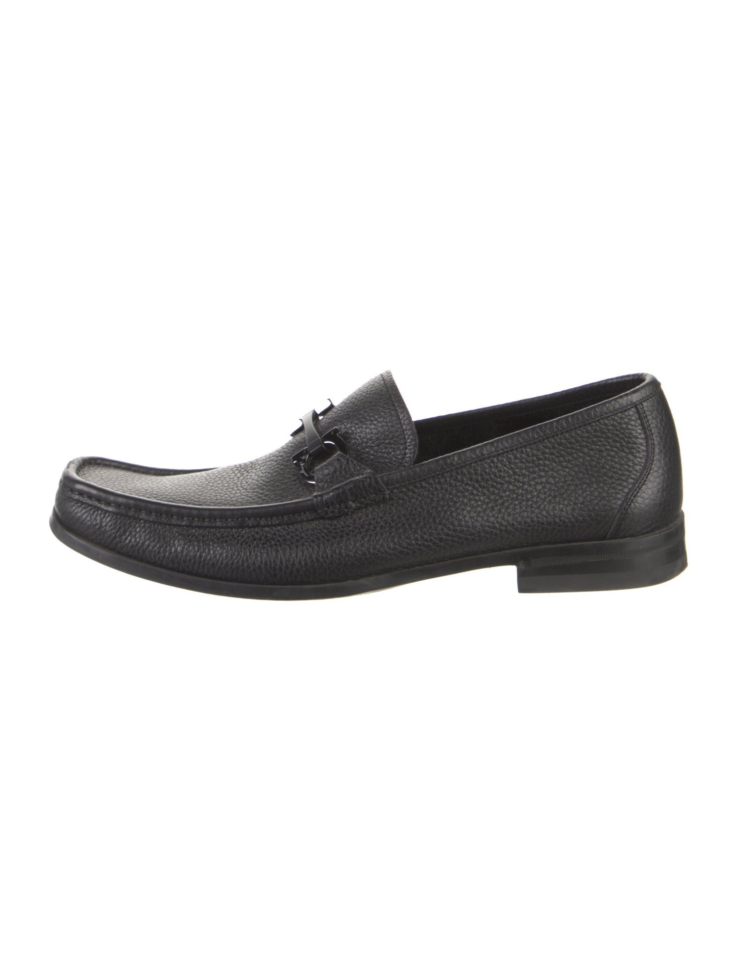 Salvatore Ferragamo Gancini Logo Leather Dress Loafers