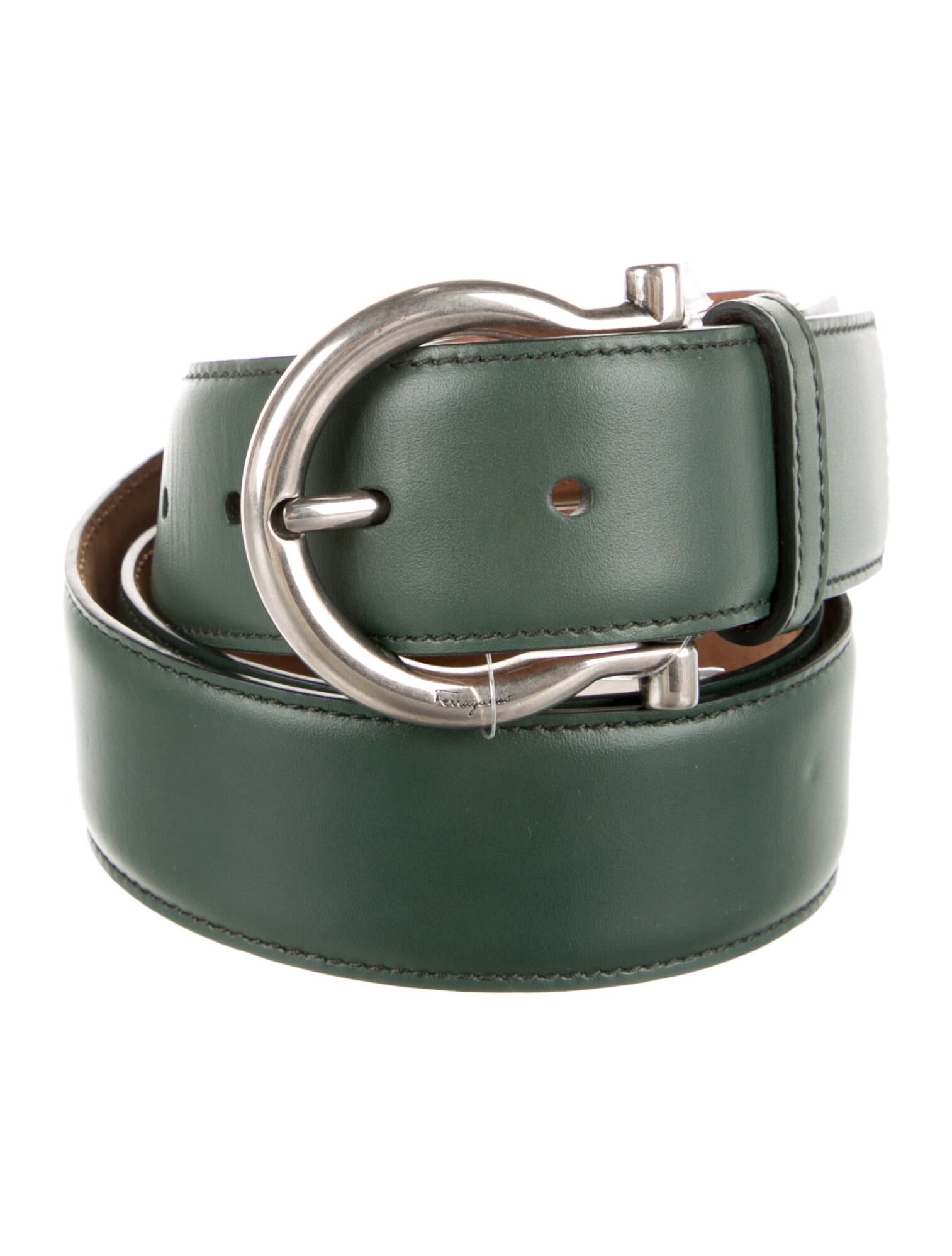 Salvatore Ferragamo Wide Leather Waist Belt