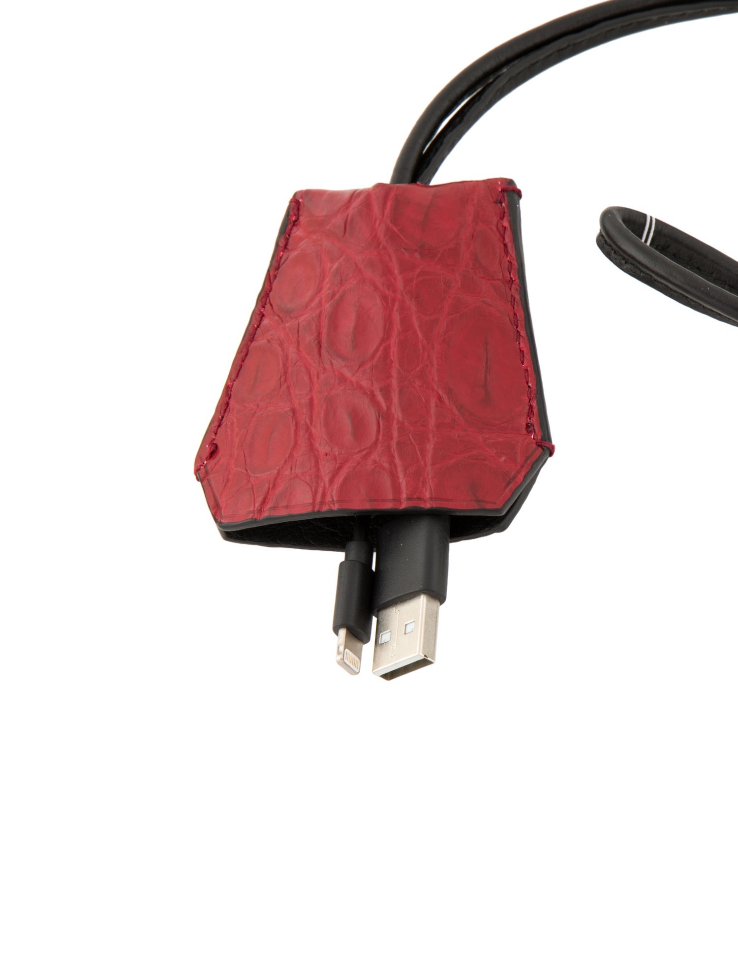 Salvatore Ferragamo Leather lighting cable charger