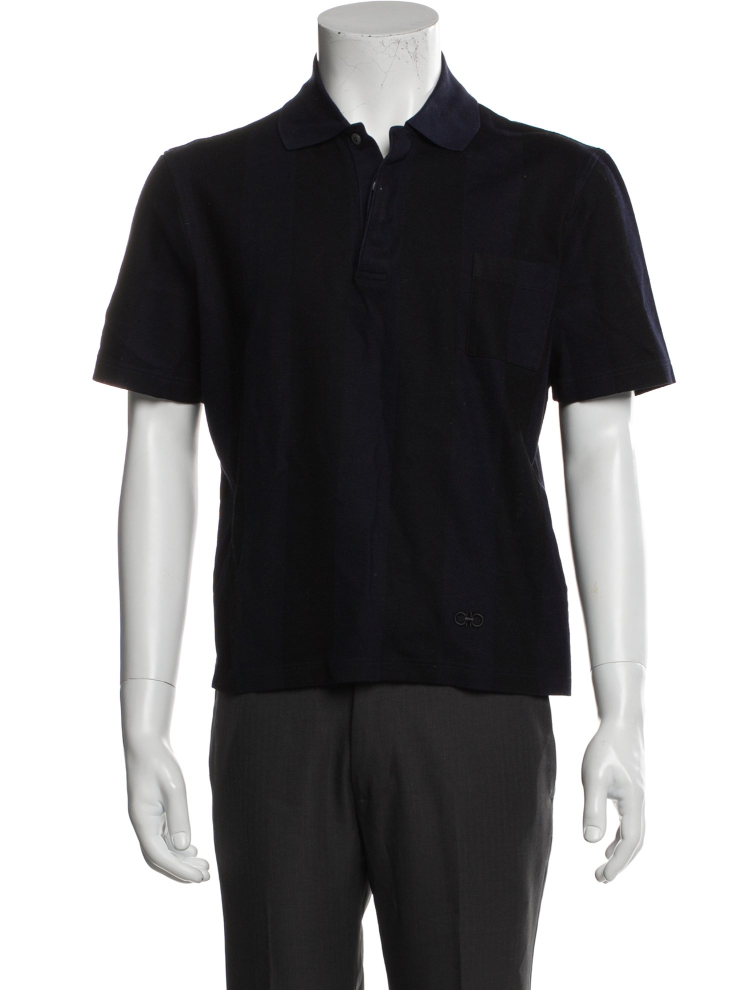 Salvatore Ferragamo Collar Short Sleeve Polo Shirt