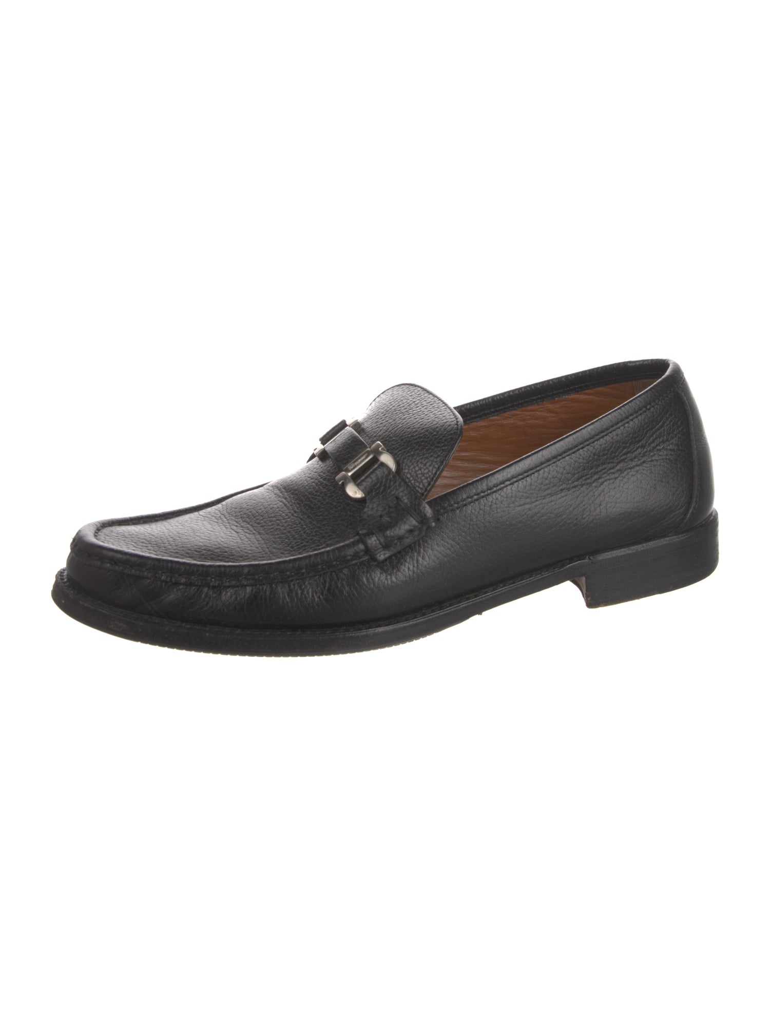 Salvatore Ferragamo Horsebit Accent Leather Dress Loafers