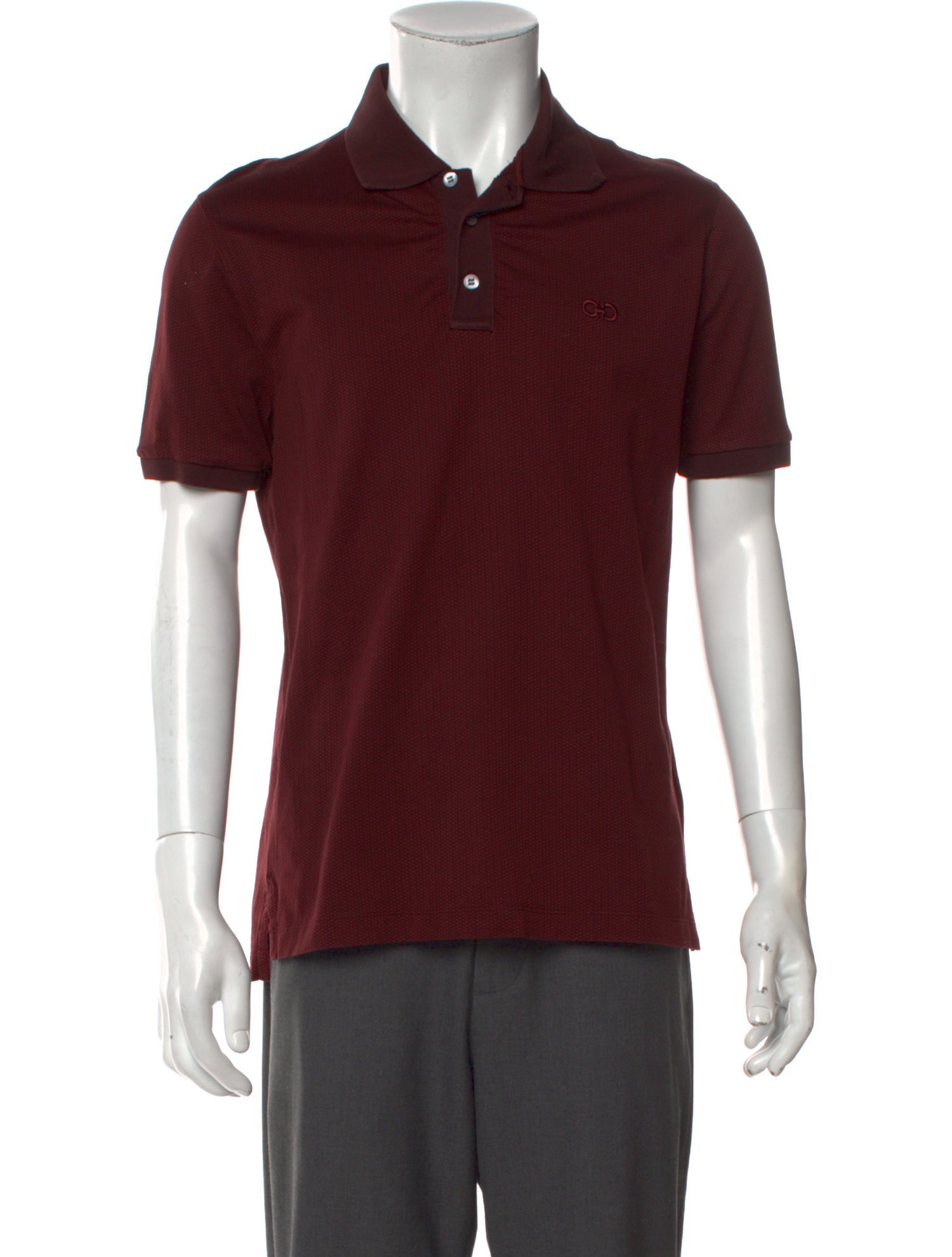 Salvatore Ferragamo Collar Short Sleeve Polo Shirt