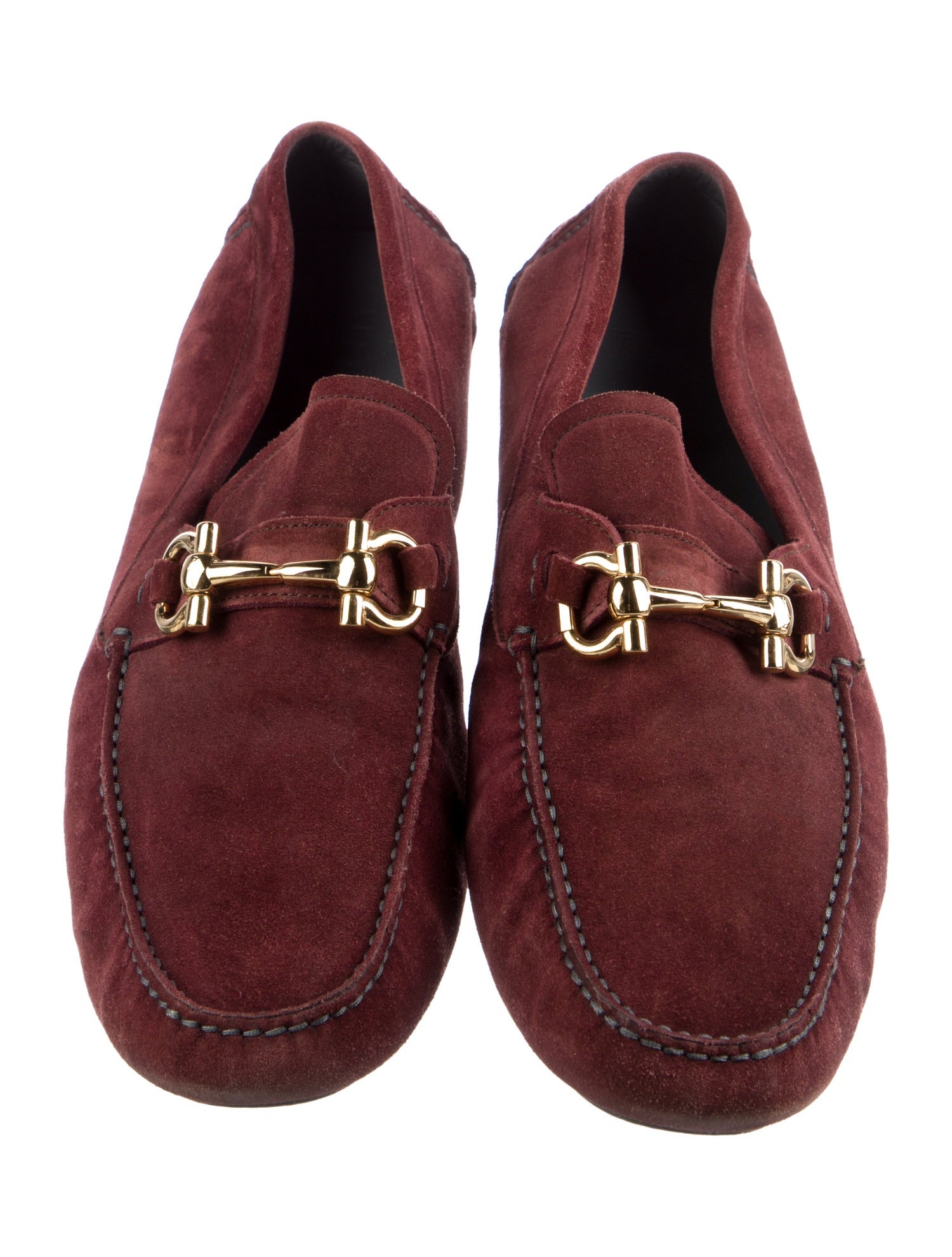 Salvatore Ferragamo Gancini Logo Suede Drivers