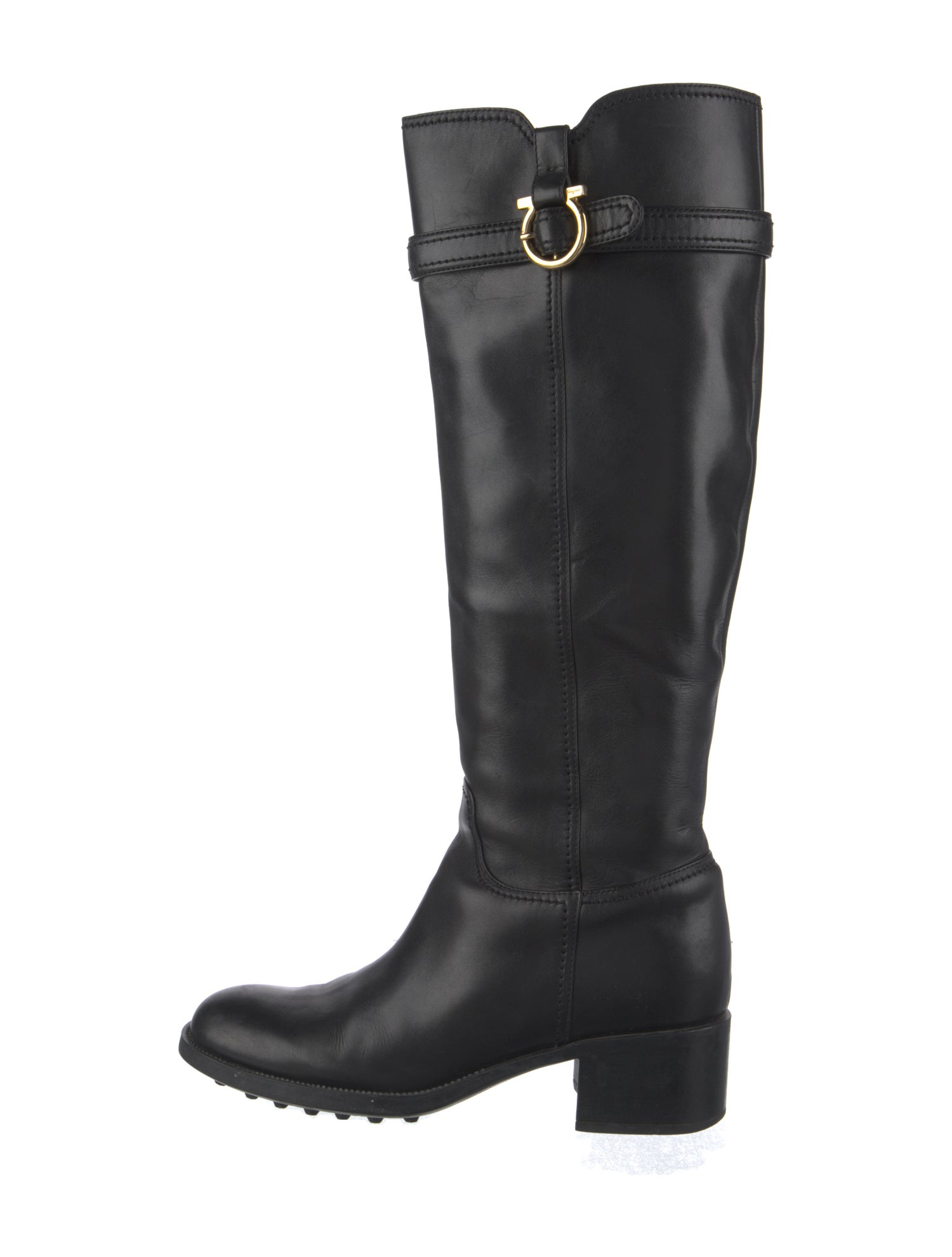 Salvatore Ferragamo Leather Riding Boots