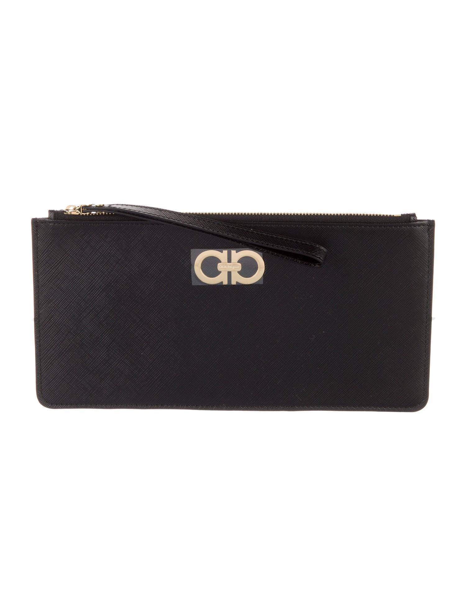 Salvatore Ferragamo Saffiano Leather Wristlet