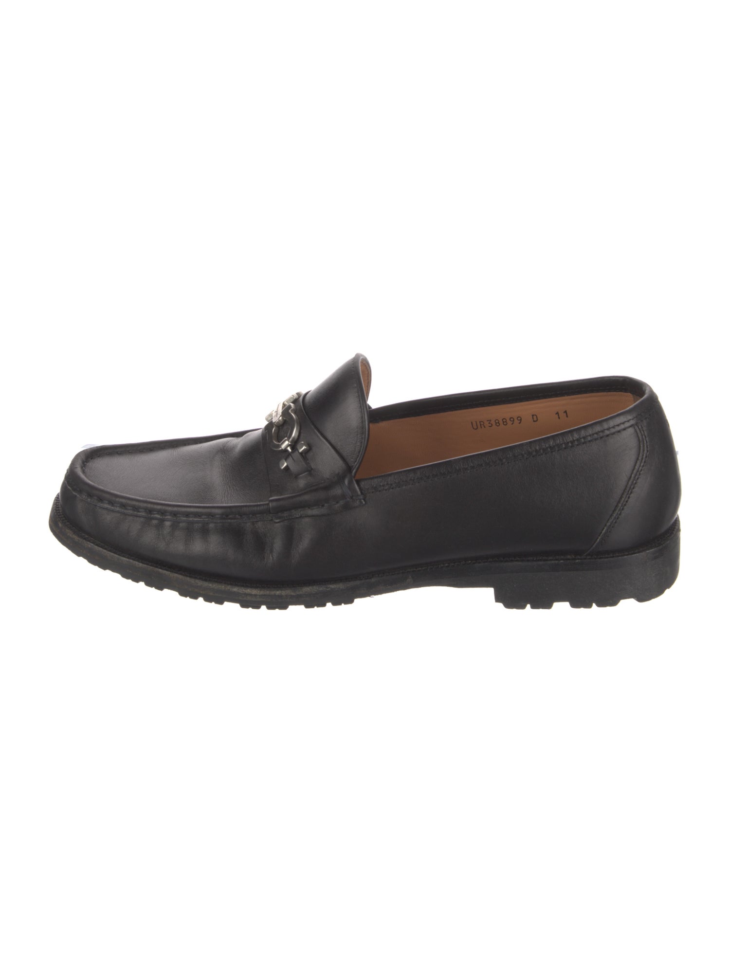 Salvatore Ferragamo Gancini Logo Leather Dress Loafers